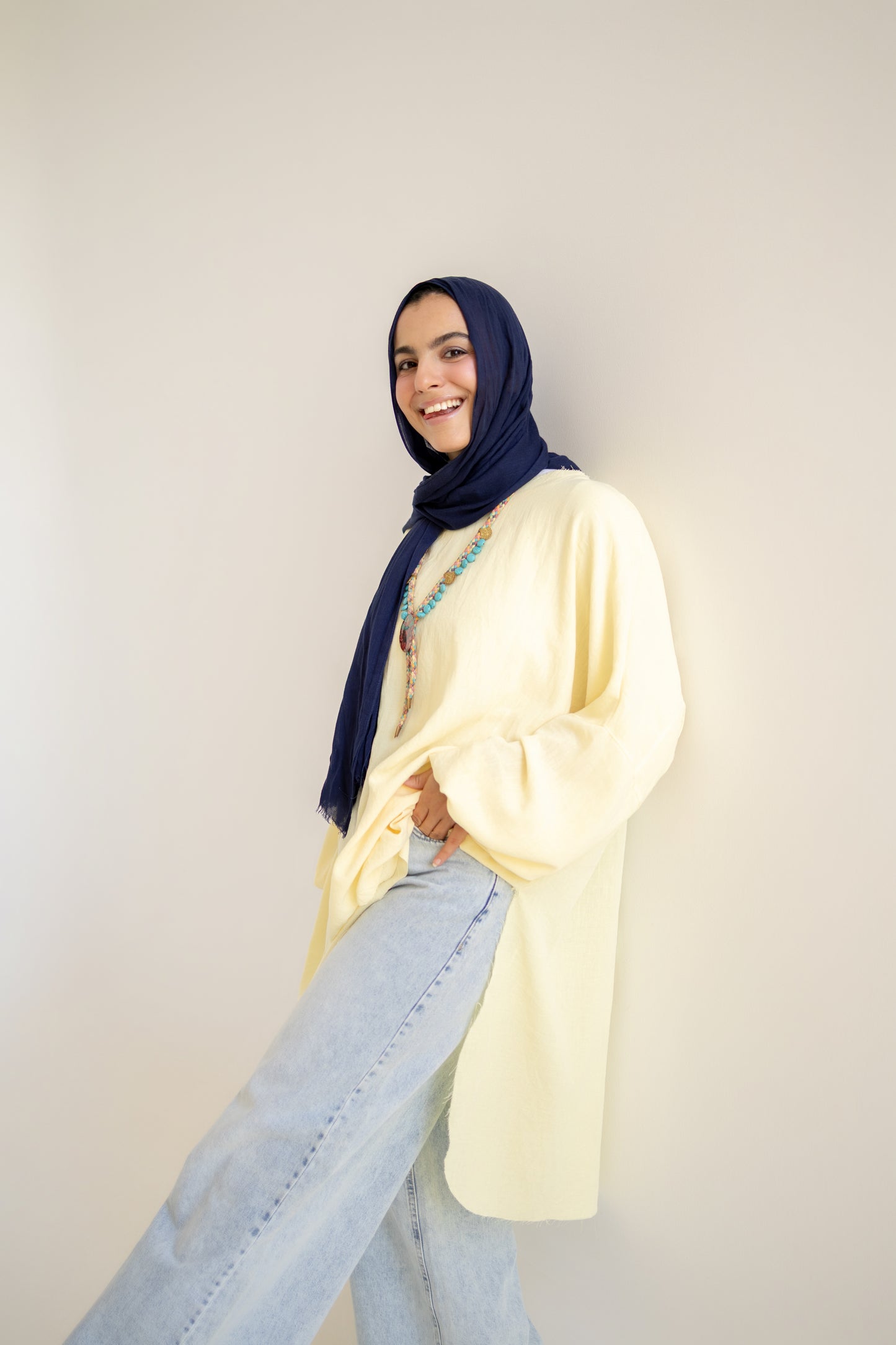 Puffy Sleeves Linen Shirt in Butter Yellow