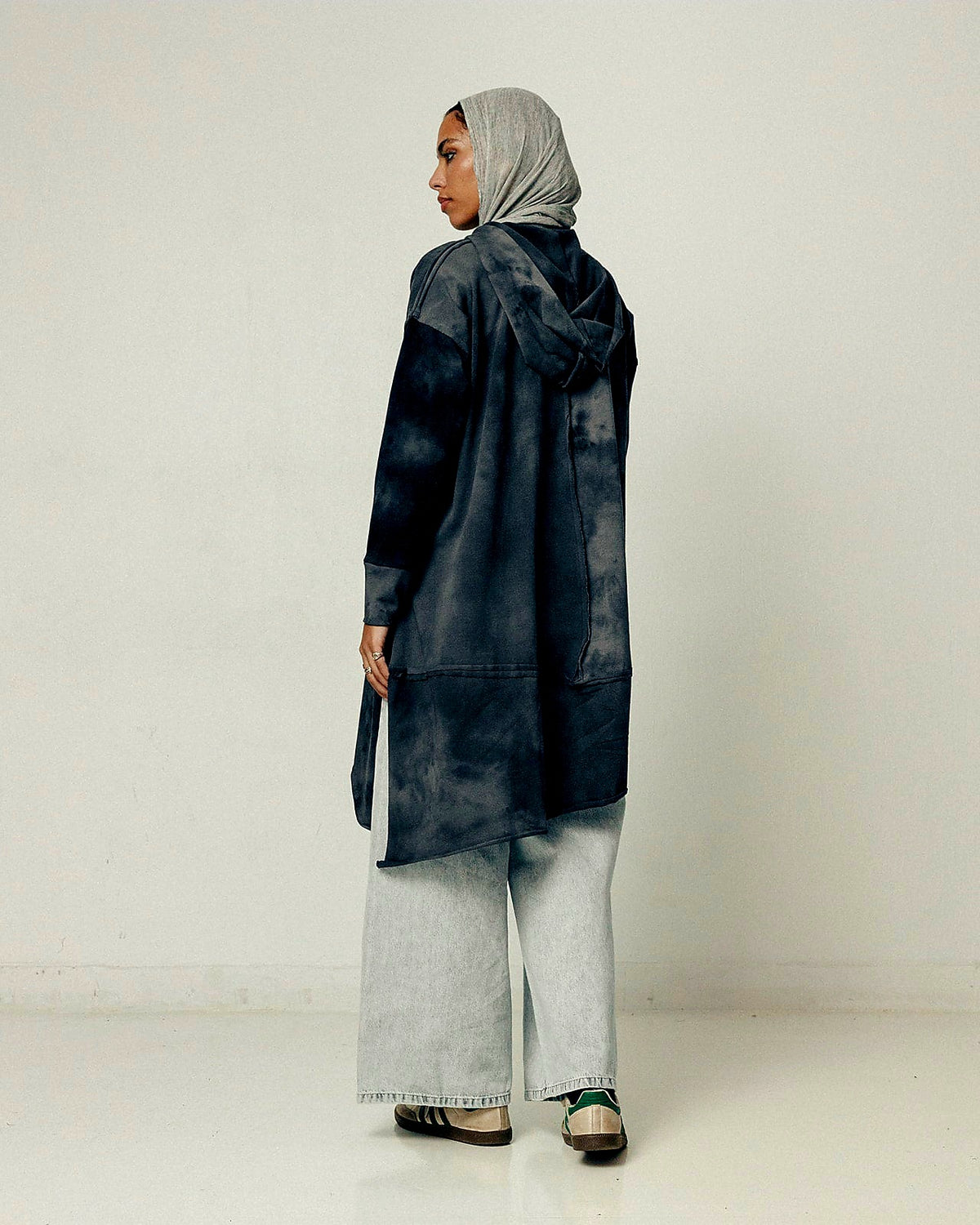Tie Dye Asymmetrical Hoodie Top