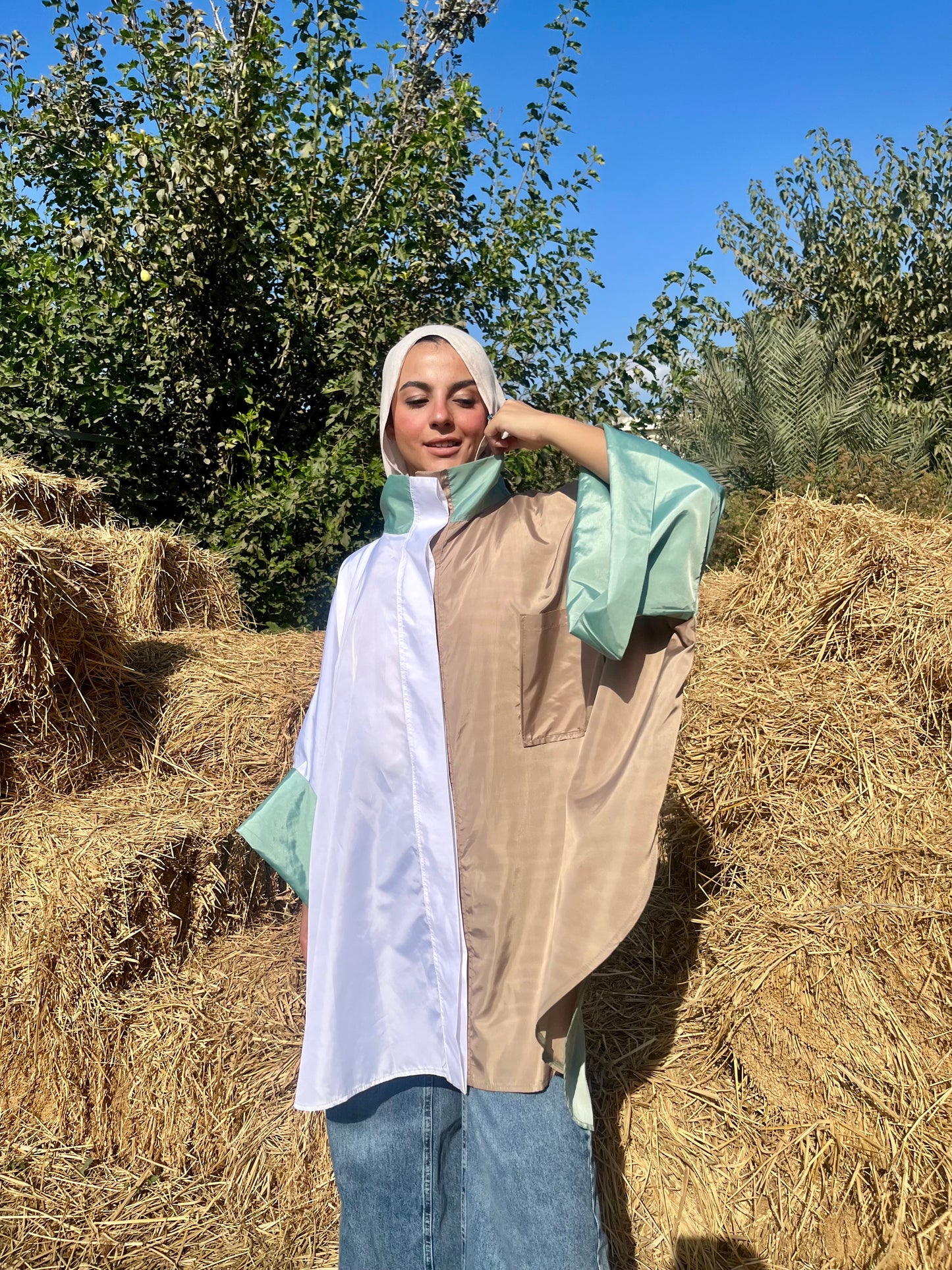 Batwing Waterproof Jacket in Mint