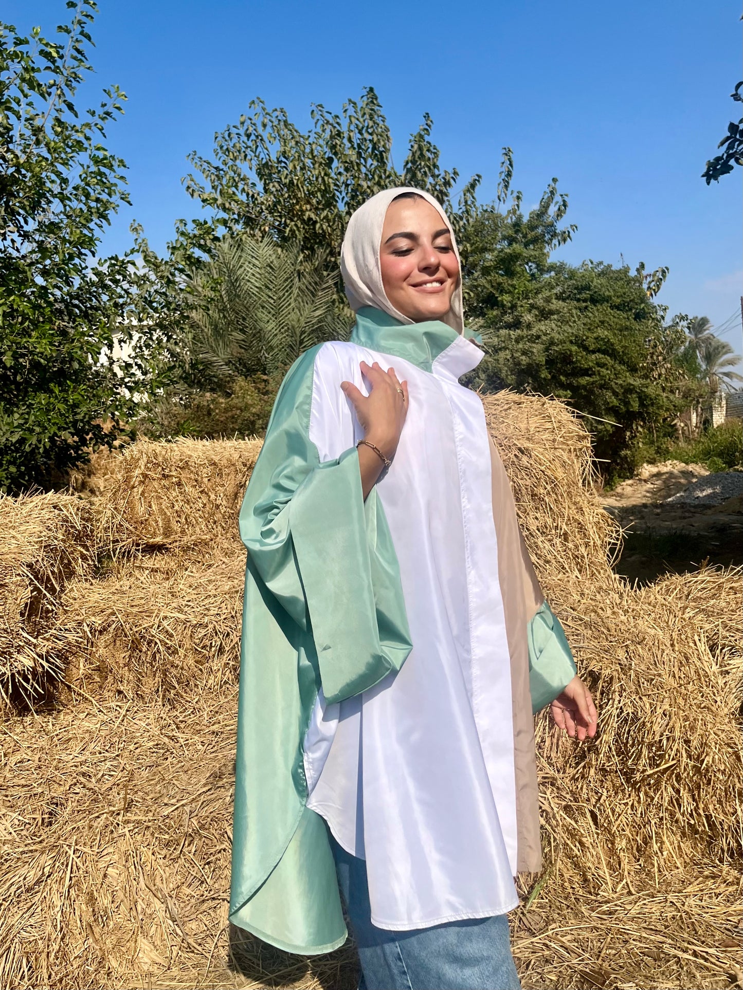 Batwing Waterproof Jacket in Mint