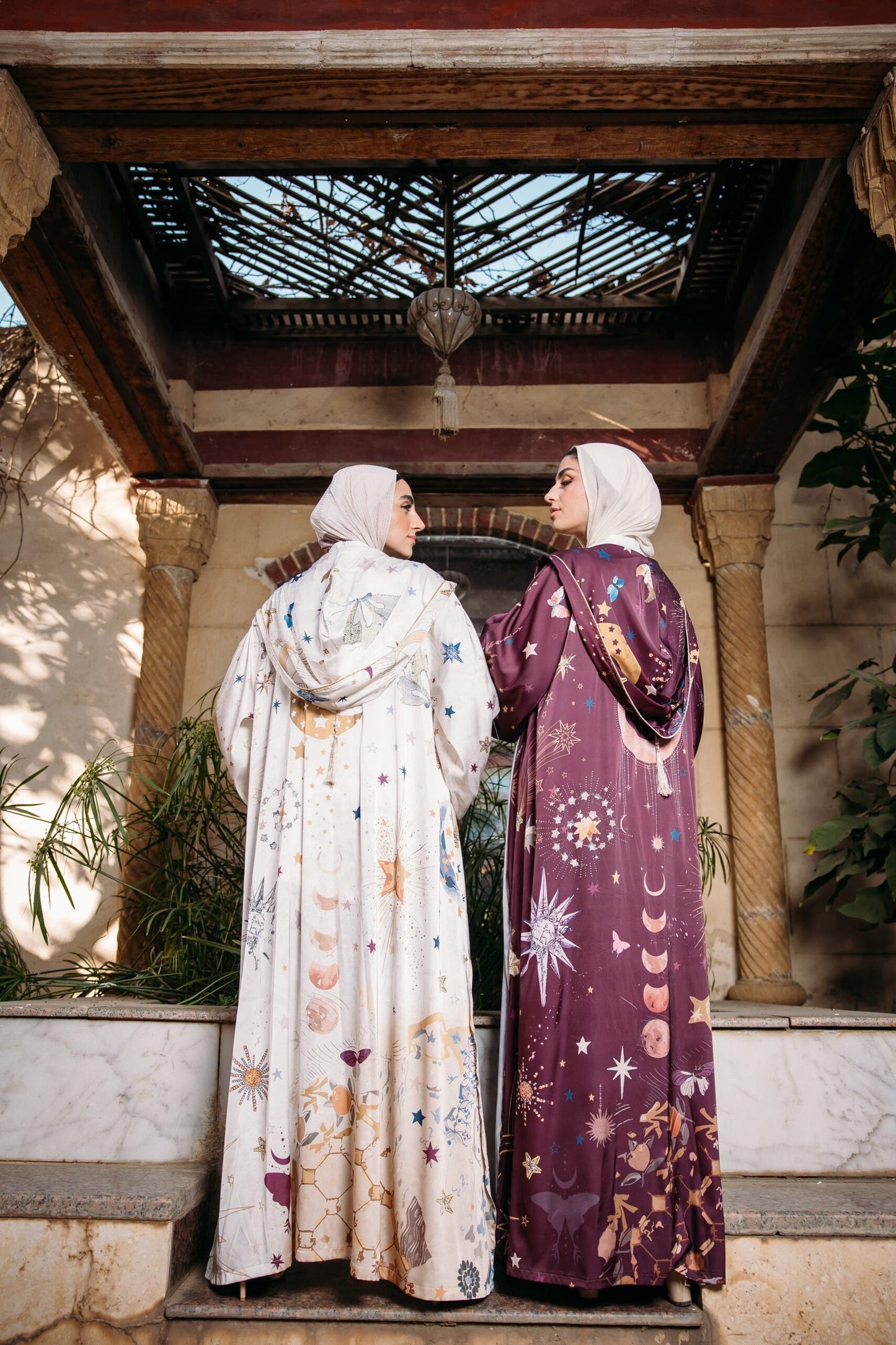 Nojoom puffy sleeves kimono