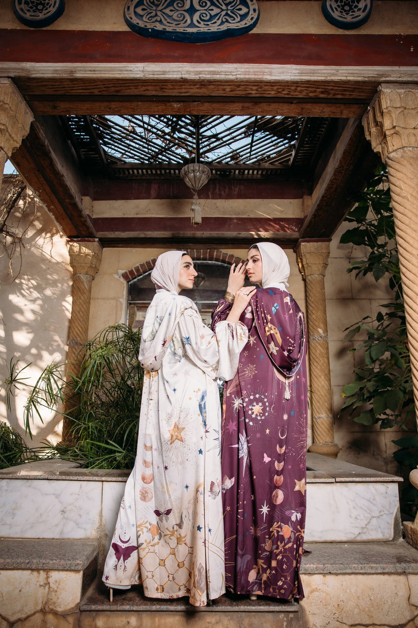 Nojoom puffy sleeves kimono
