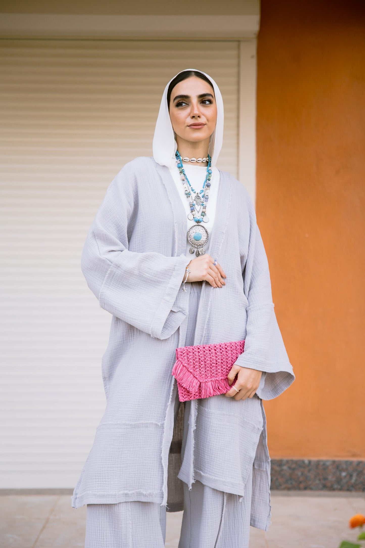 Stitches Cardigan in Grey