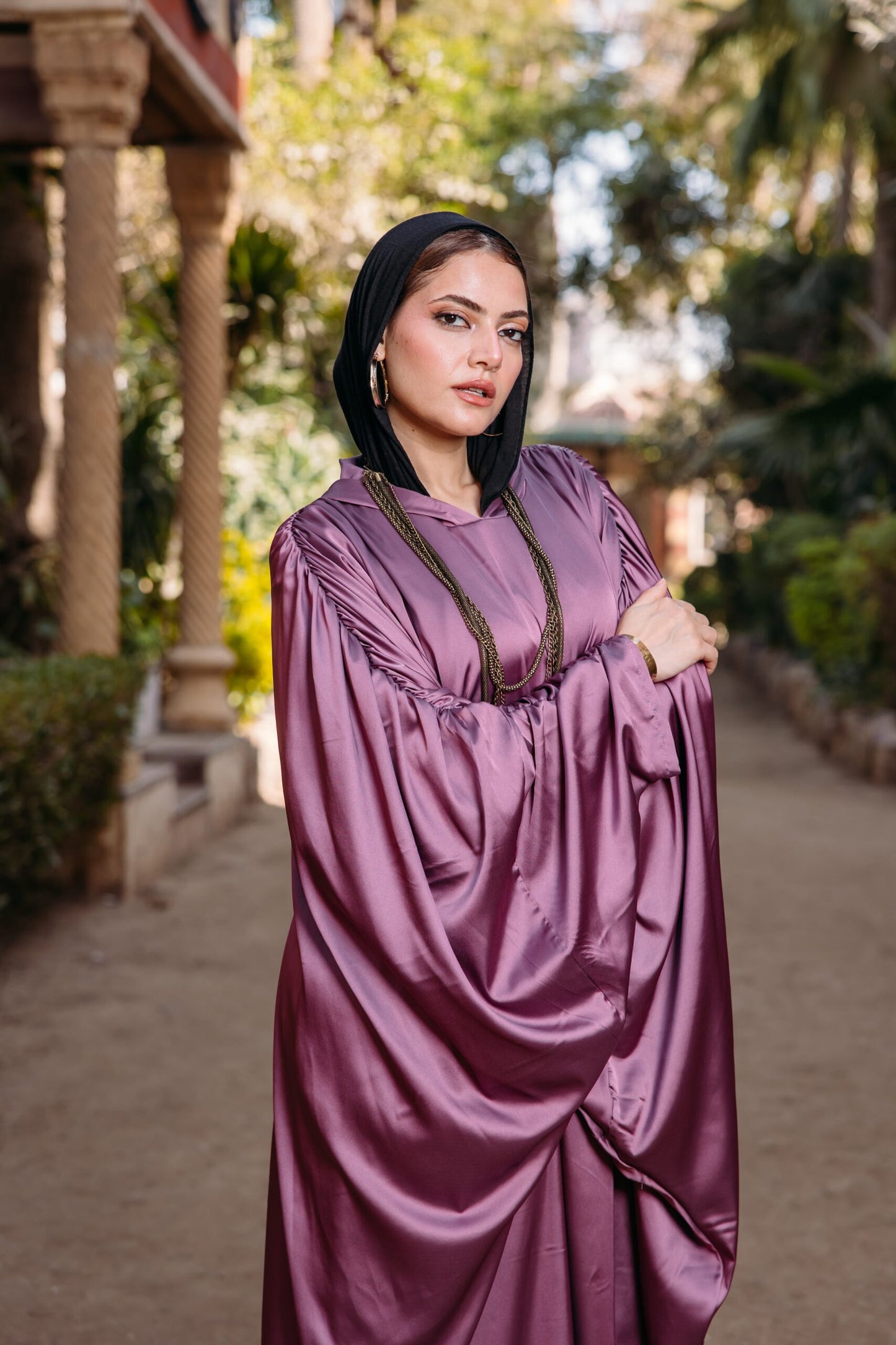 Nightfall wrap dress in Royal purple