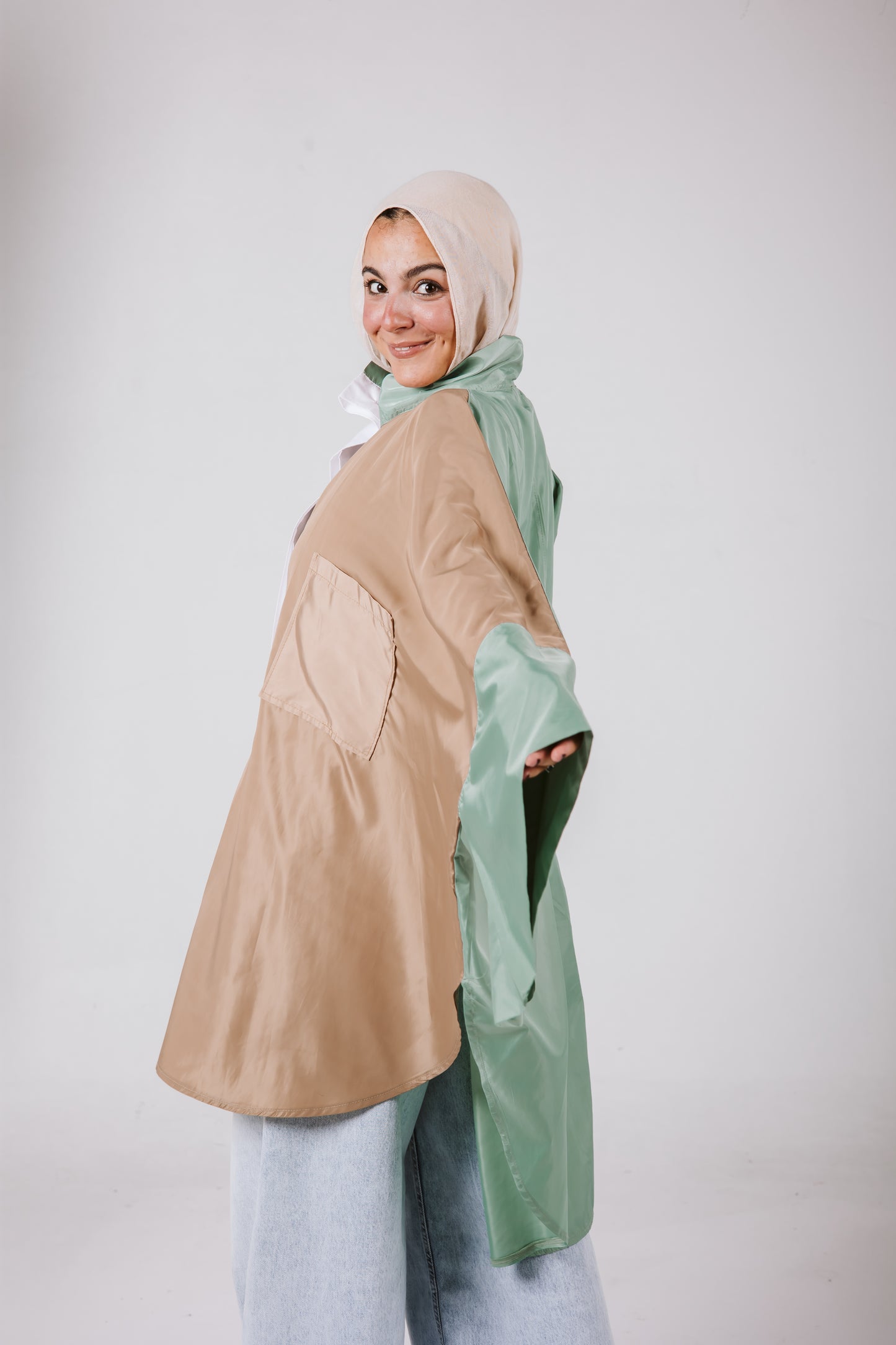 Batwing Waterproof Jacket in Mint