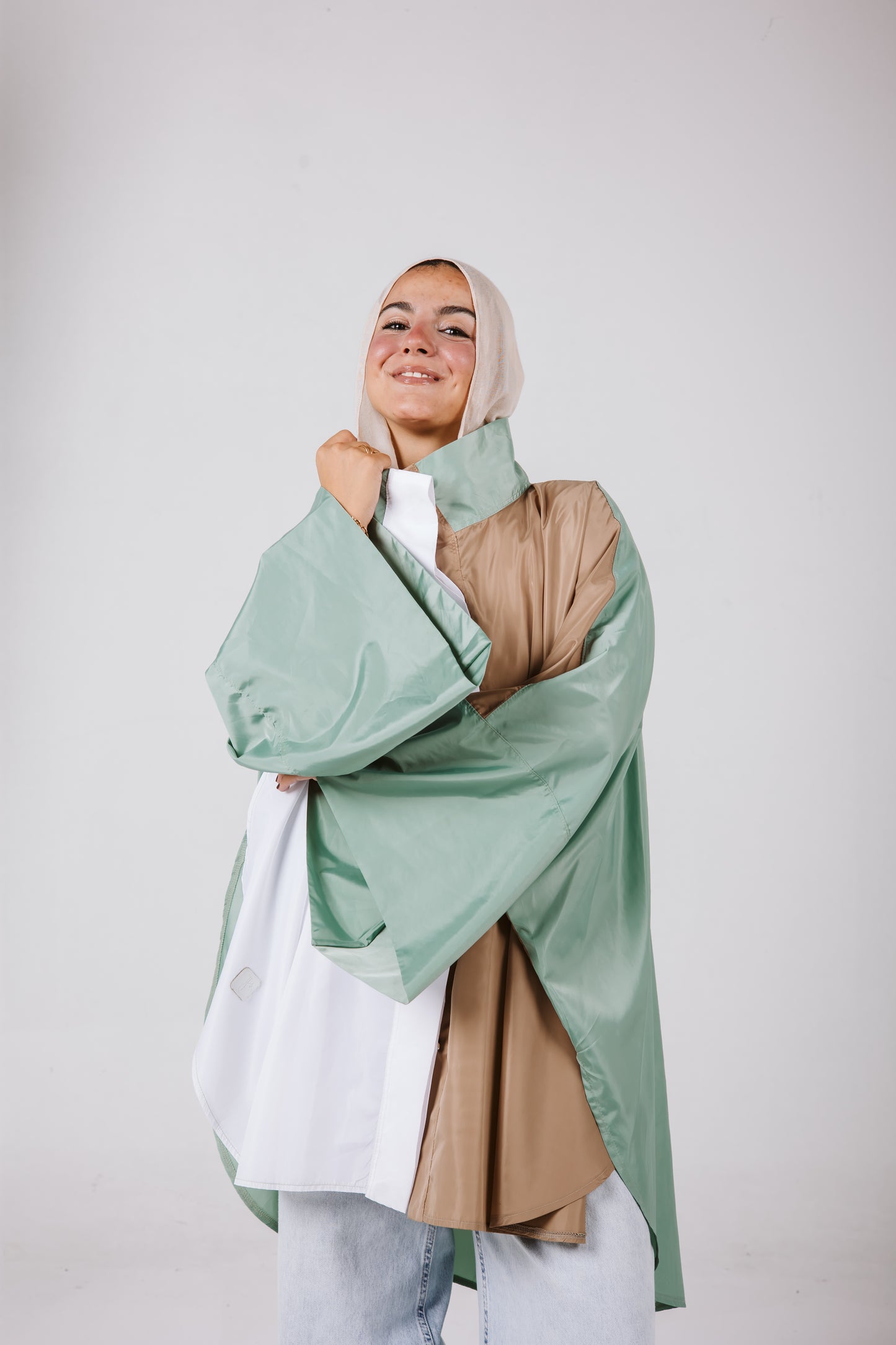 Batwing Waterproof Jacket in Mint