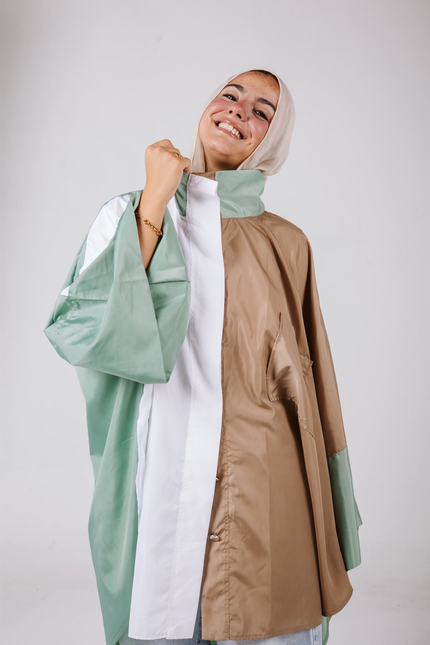 Batwing Waterproof Jacket in Mint
