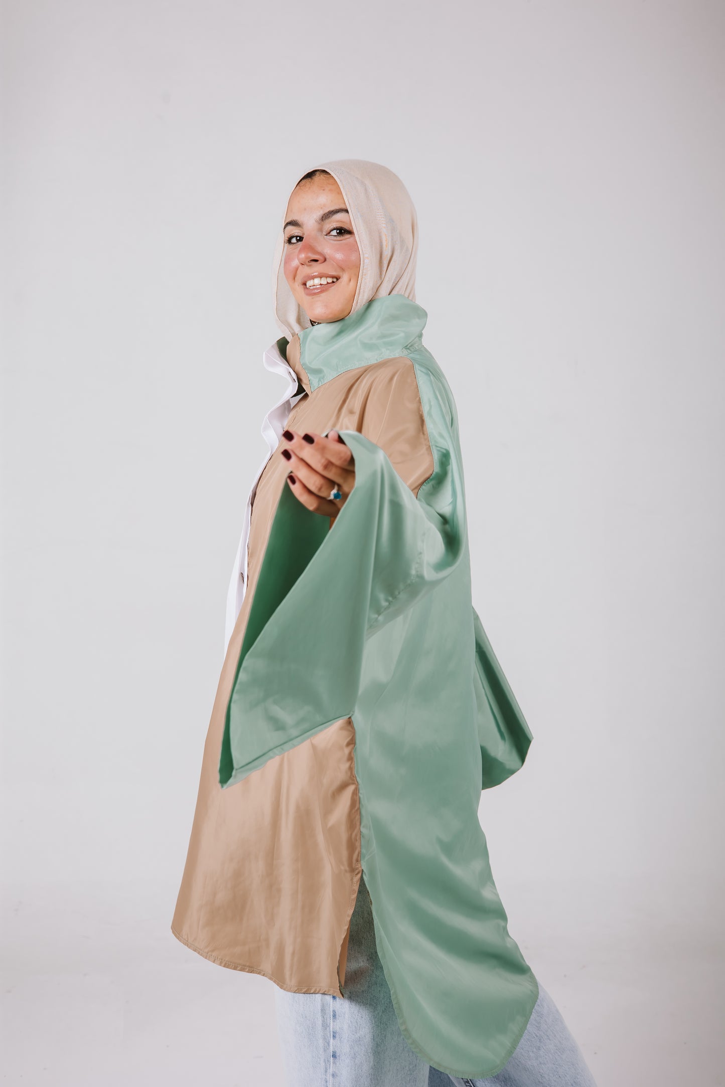 Batwing Waterproof Jacket in Mint