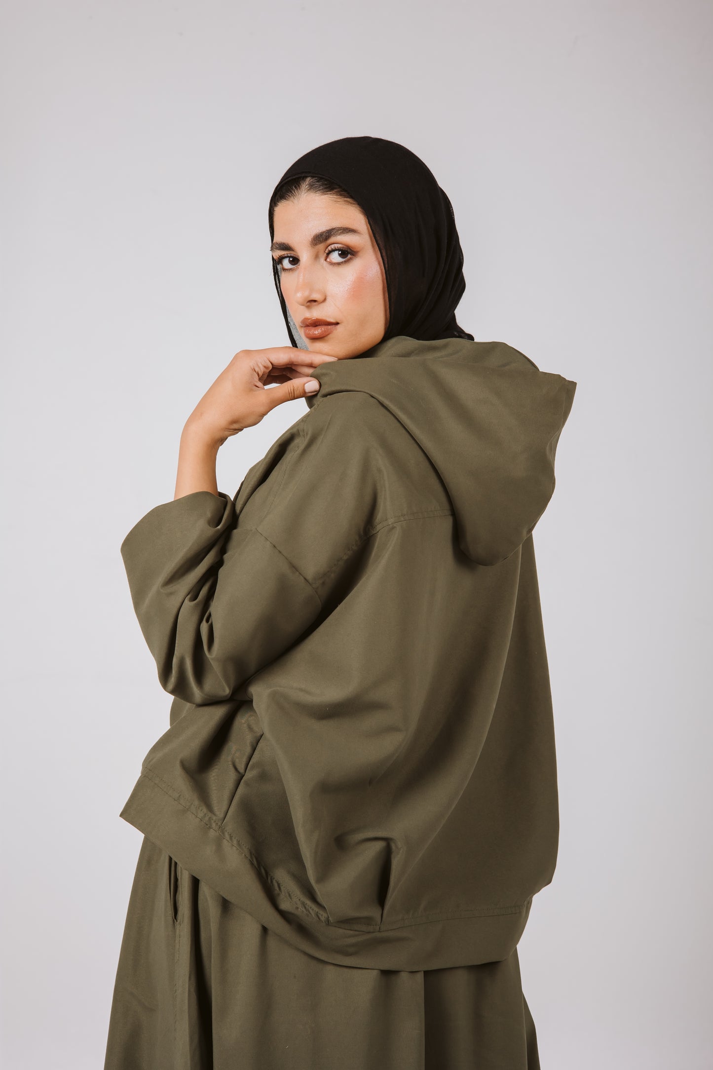 Flowy Skirt Set in Olive