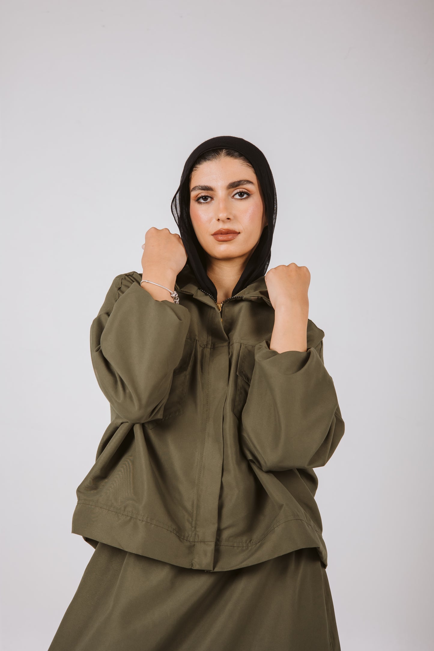 Flowy Skirt Set in Olive