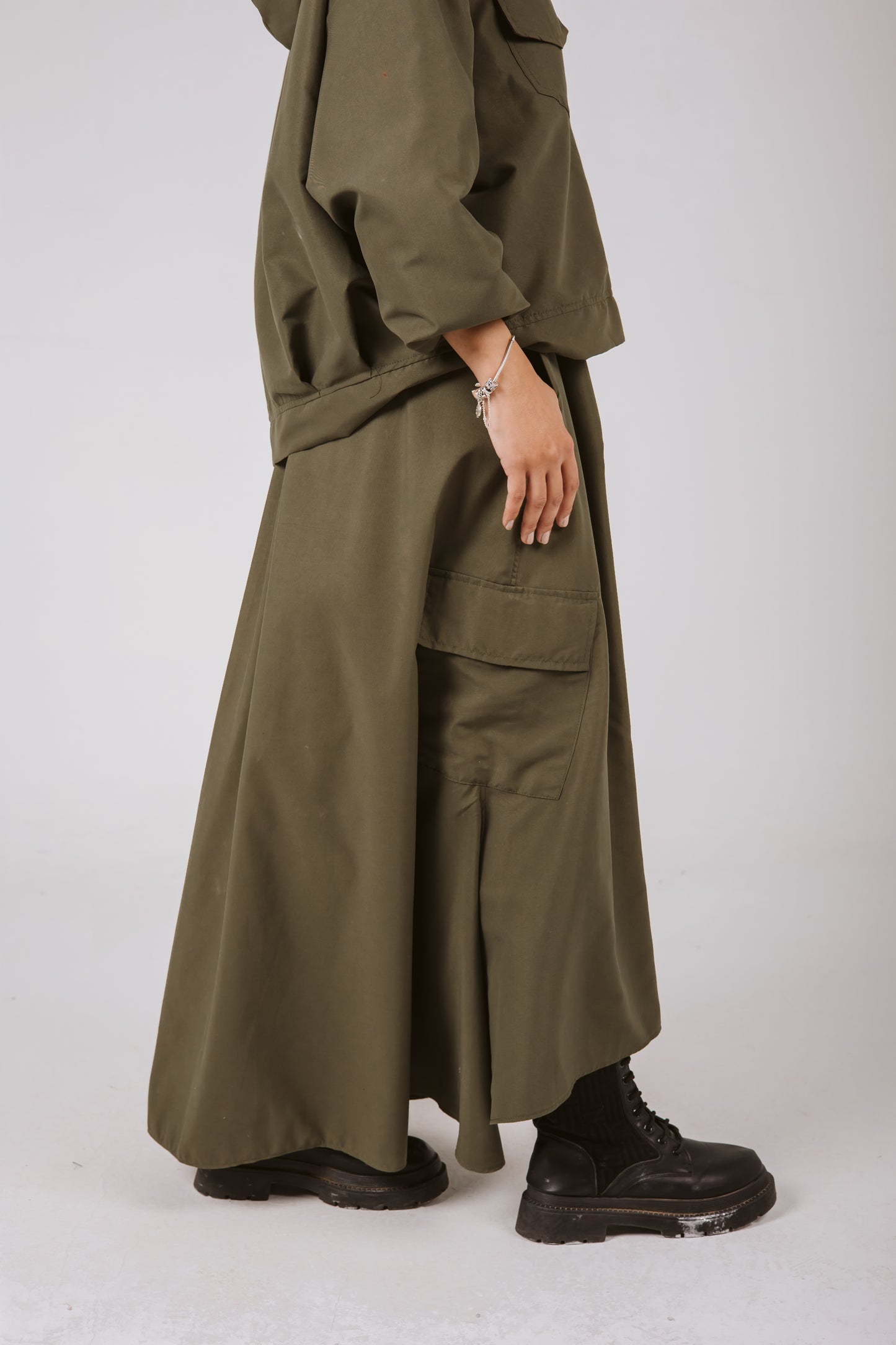 Flowy Skirt Set in Olive