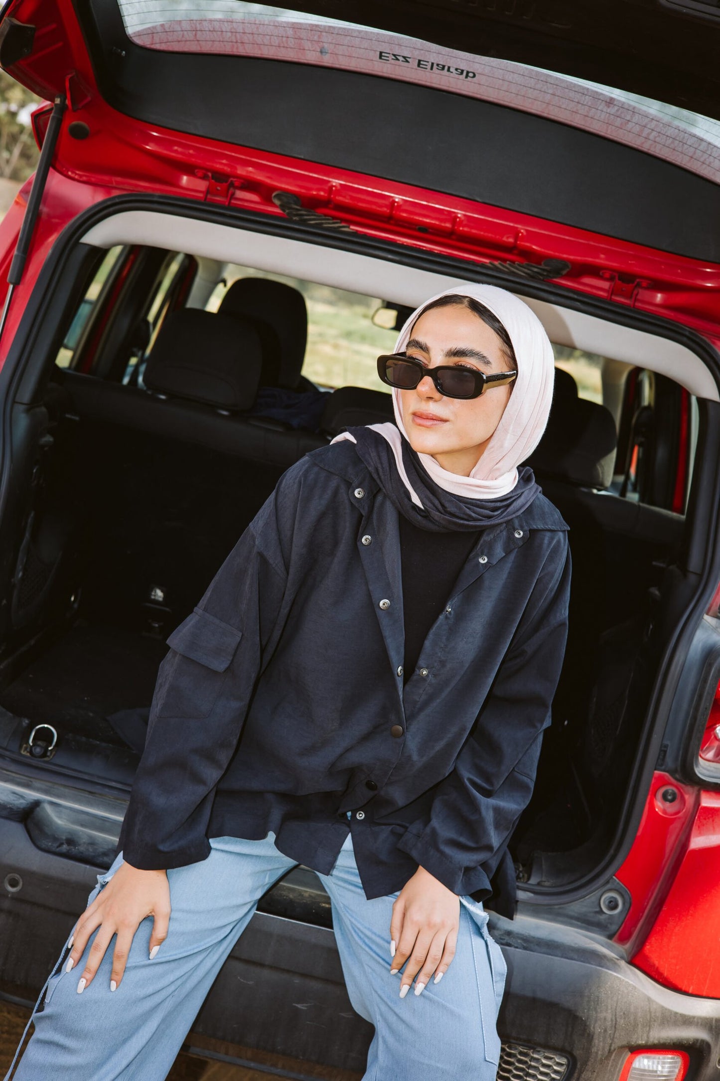 High low Shirt in black