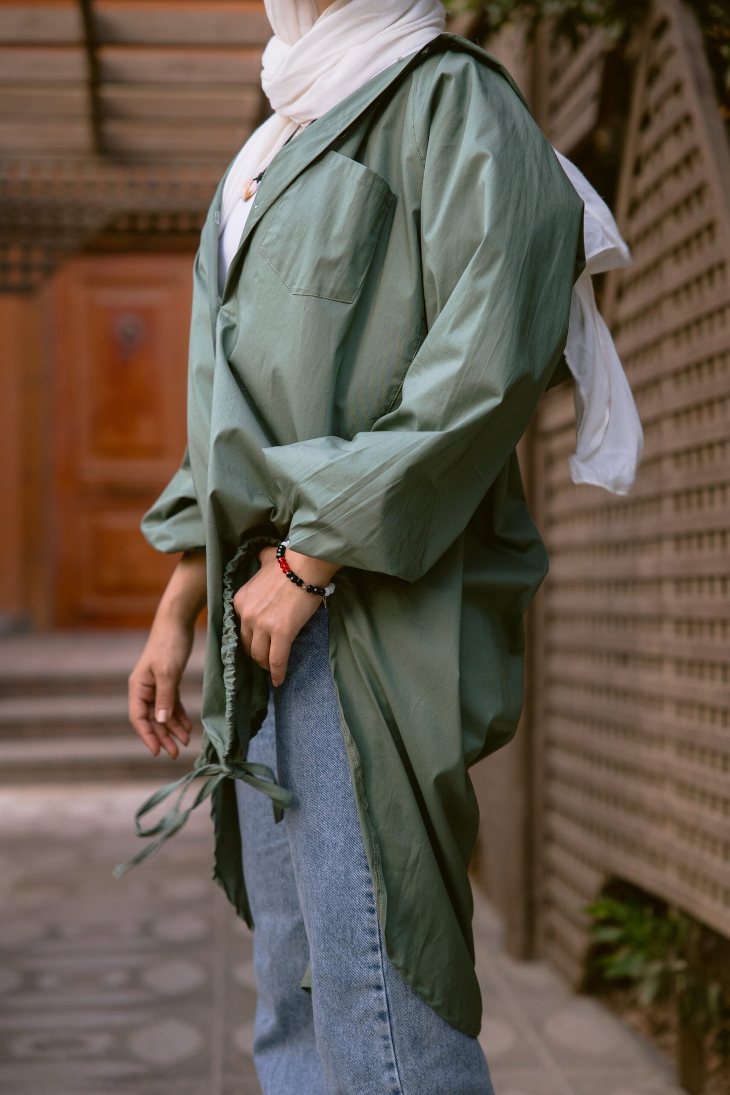 Hoodie Shirt in olive