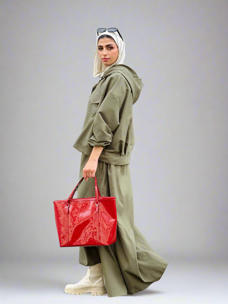Flowy Skirt Set in Olive