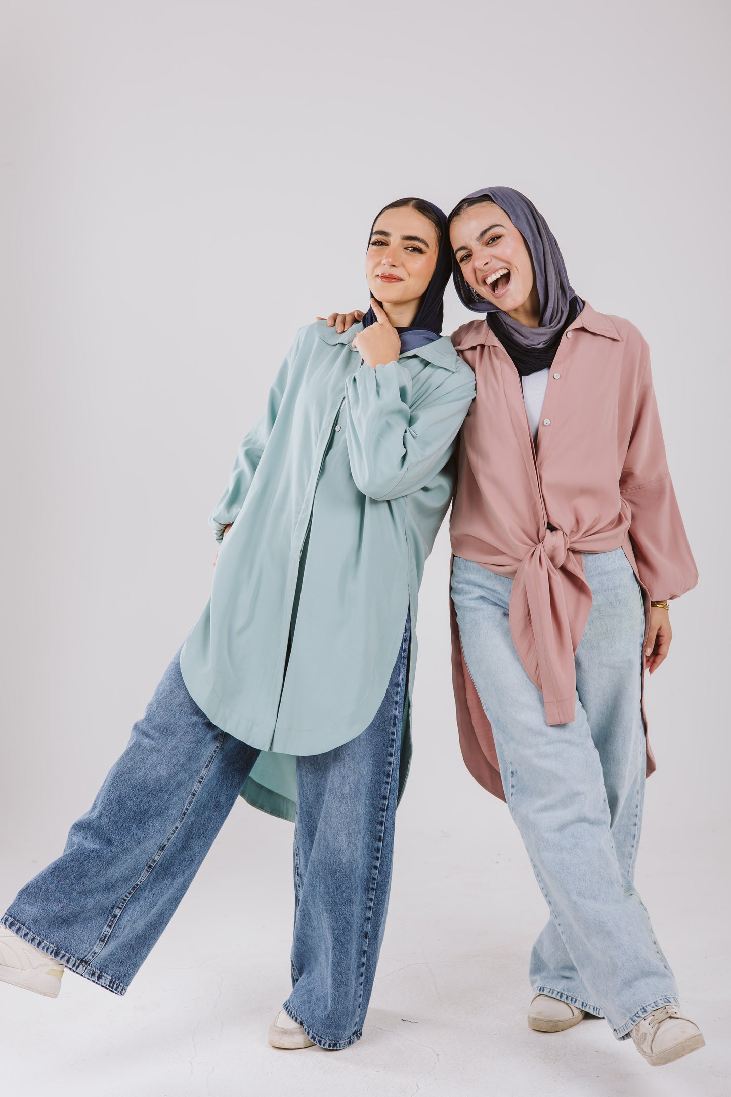 Puffy Sleeves Shirt in Dusty Pink
