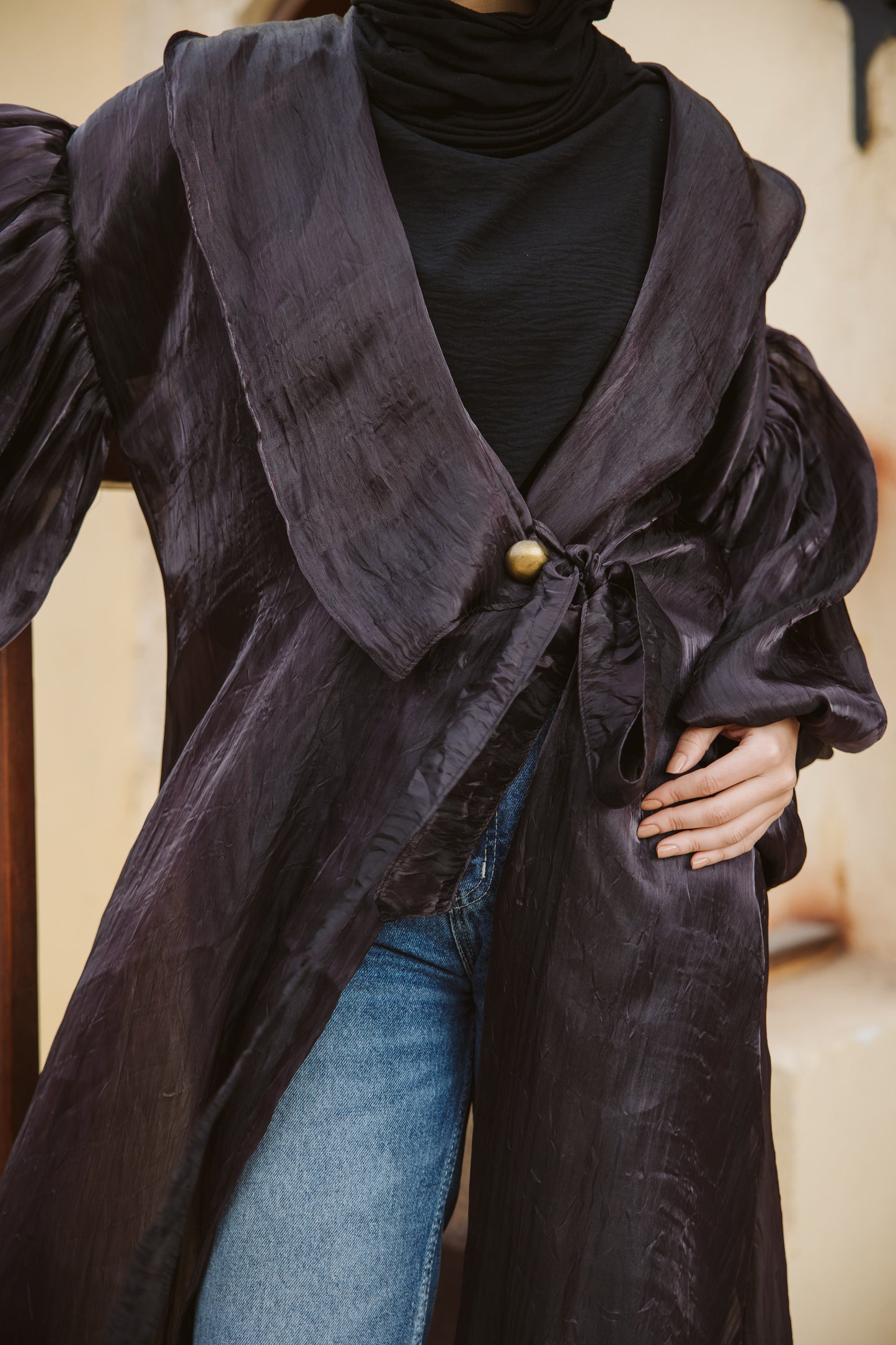 Rawan Kimono in Dark Purple