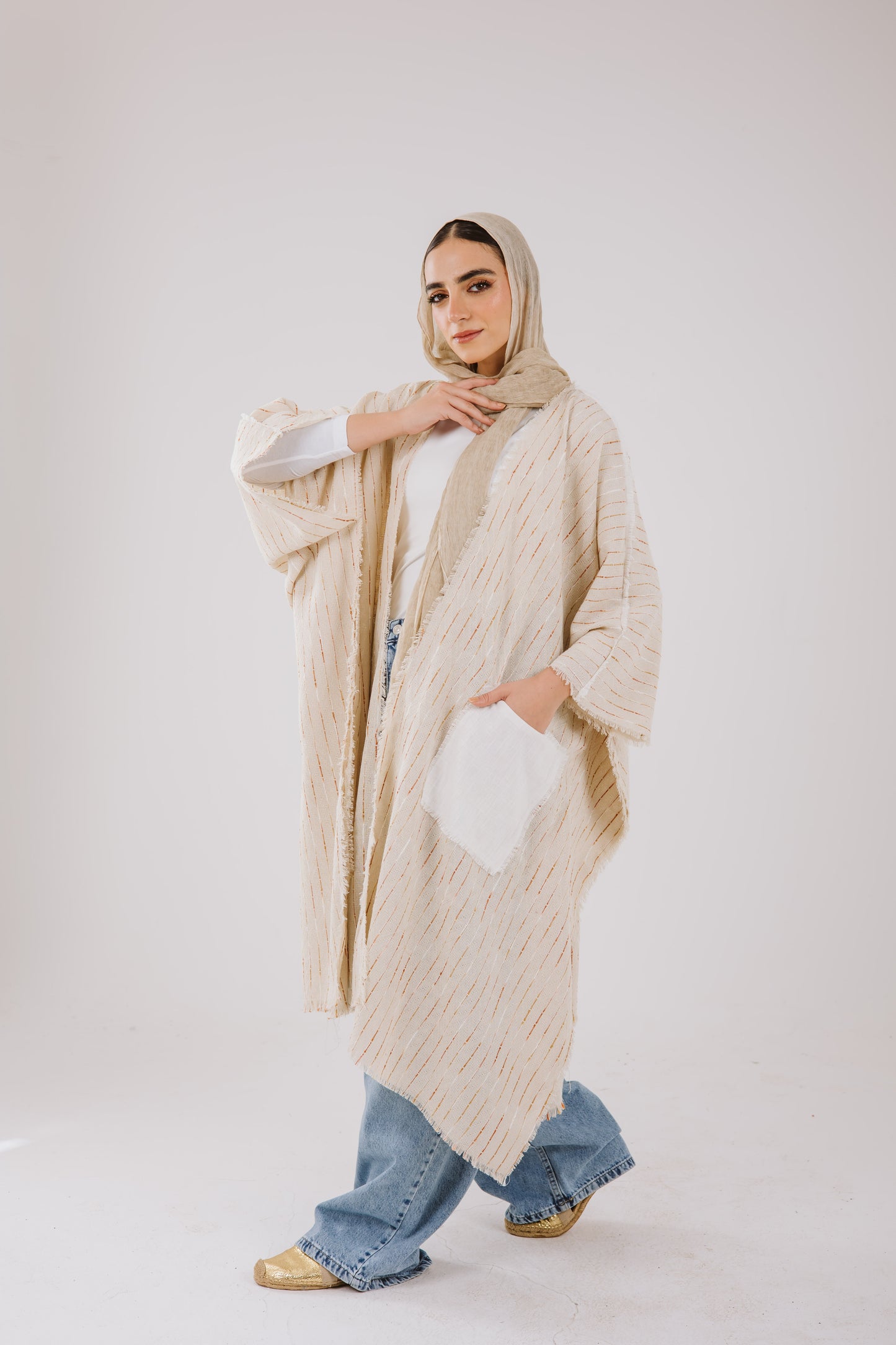 Batwing Linen Cardigan