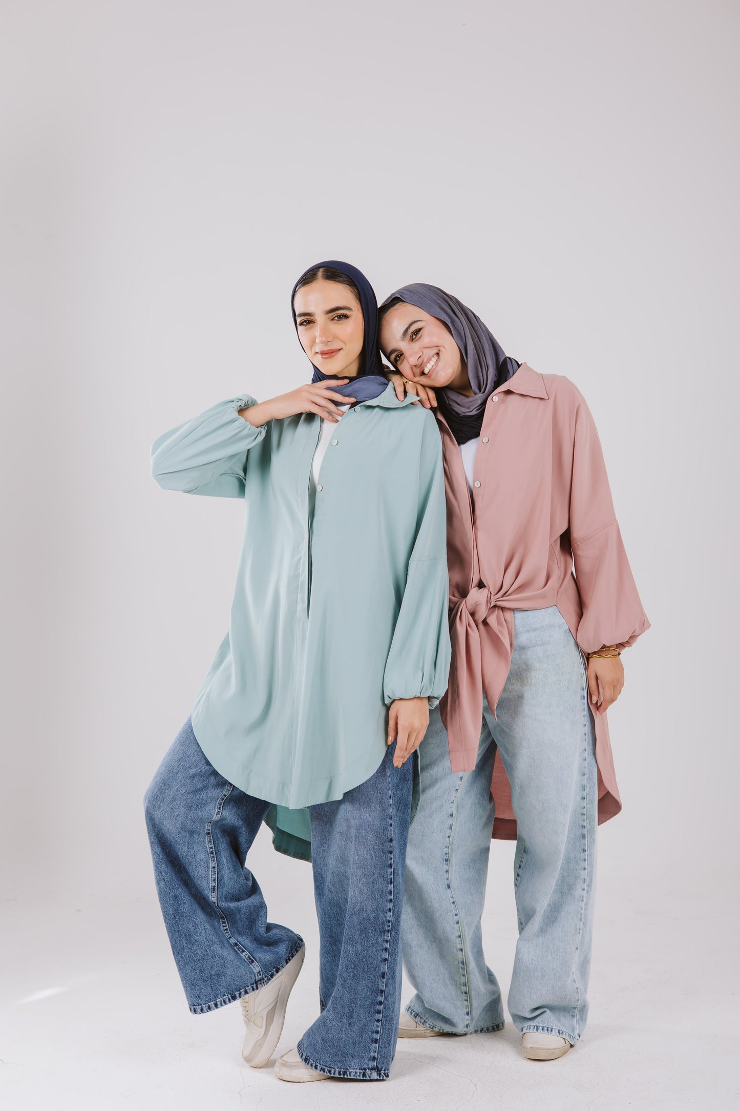 Puffy Sleeves Shirt in Dusty Pink