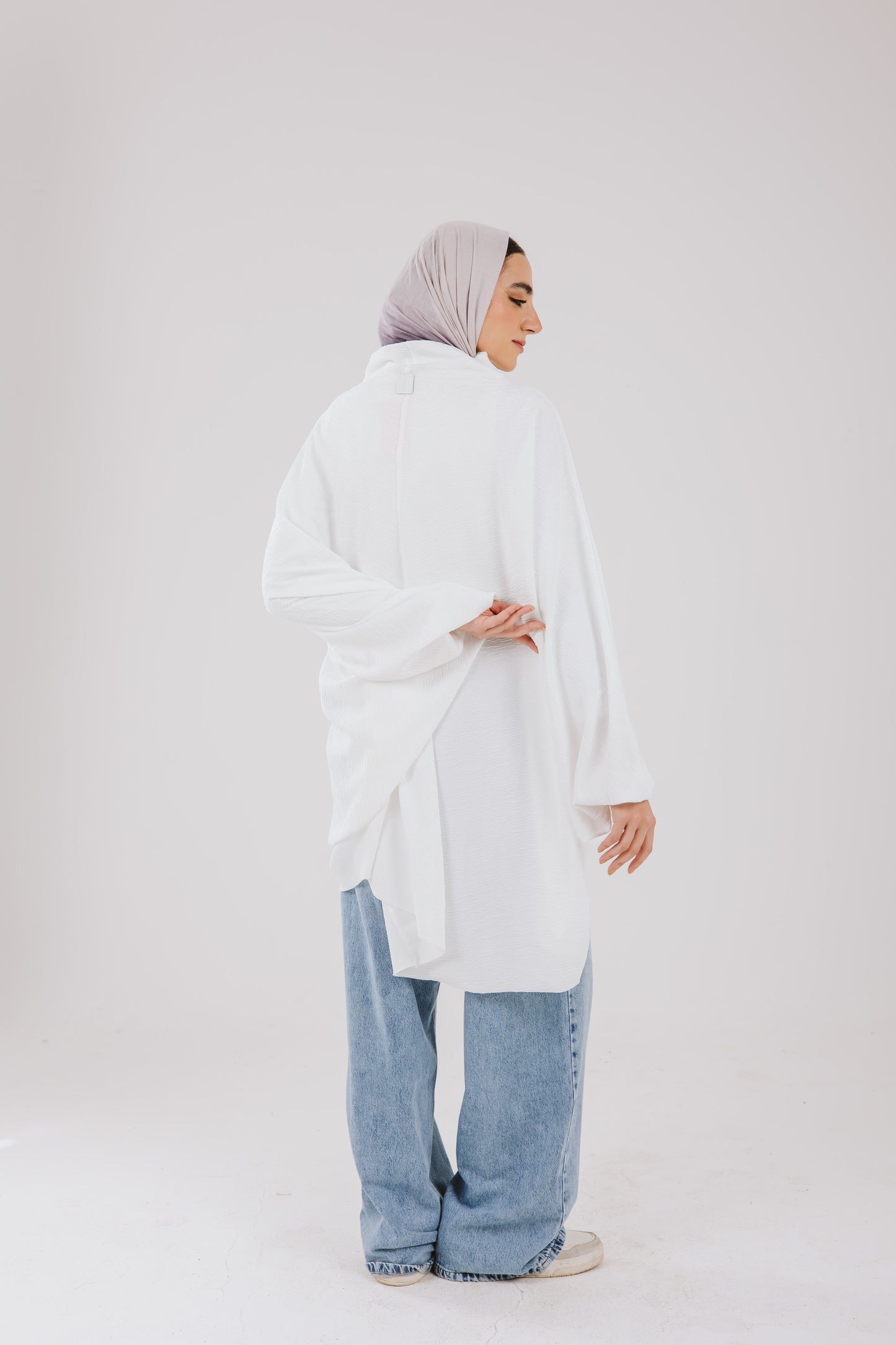 Poncho Top in White
