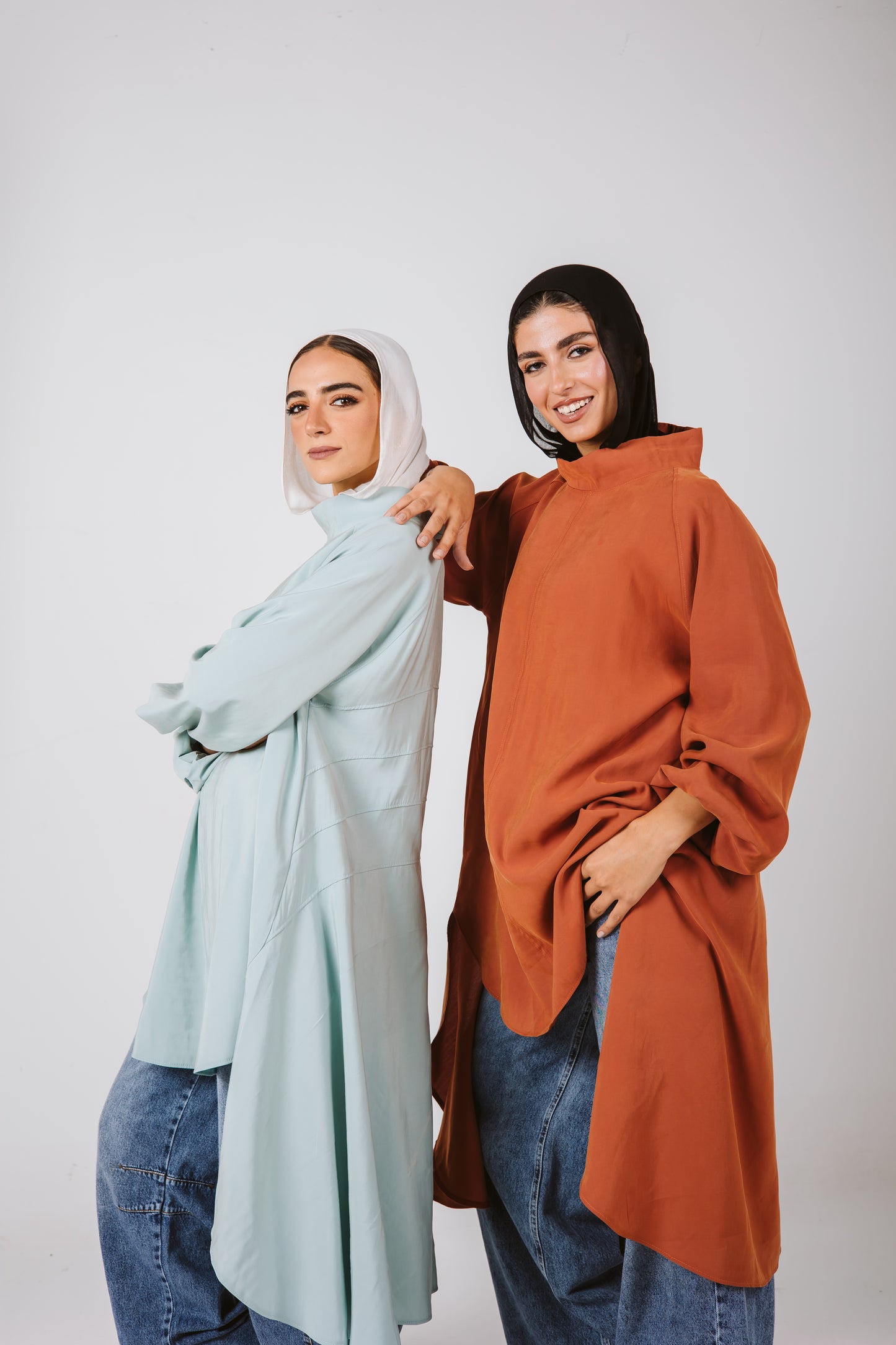 Asymmetrical Back Stripes Top in Brick