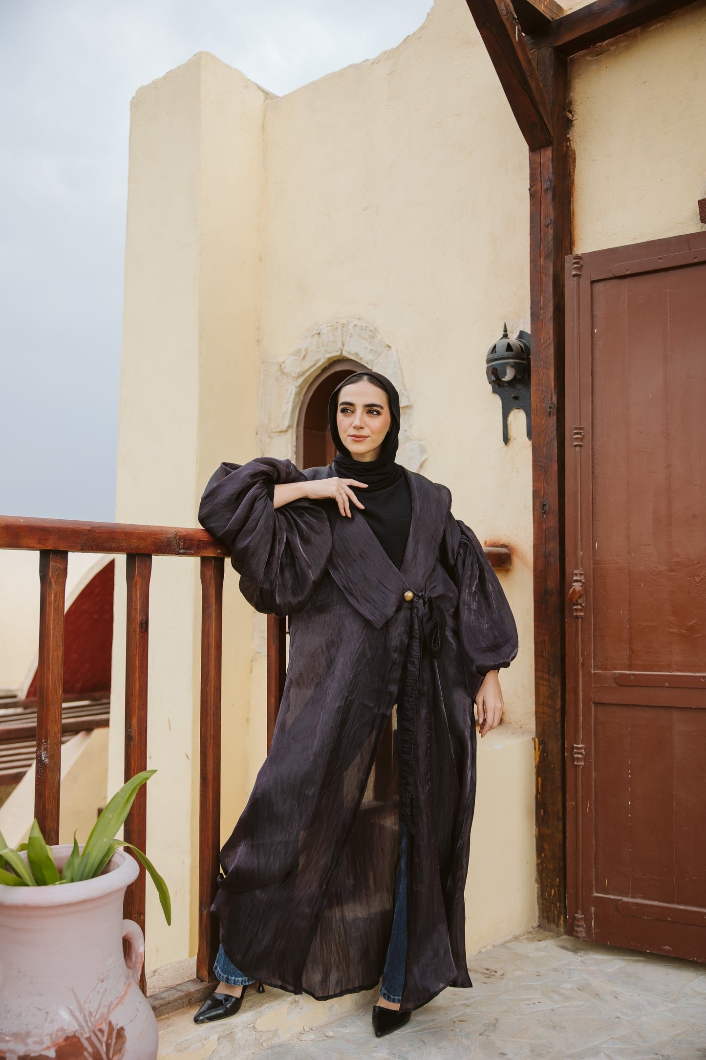 Rawan Kimono in Dark Purple