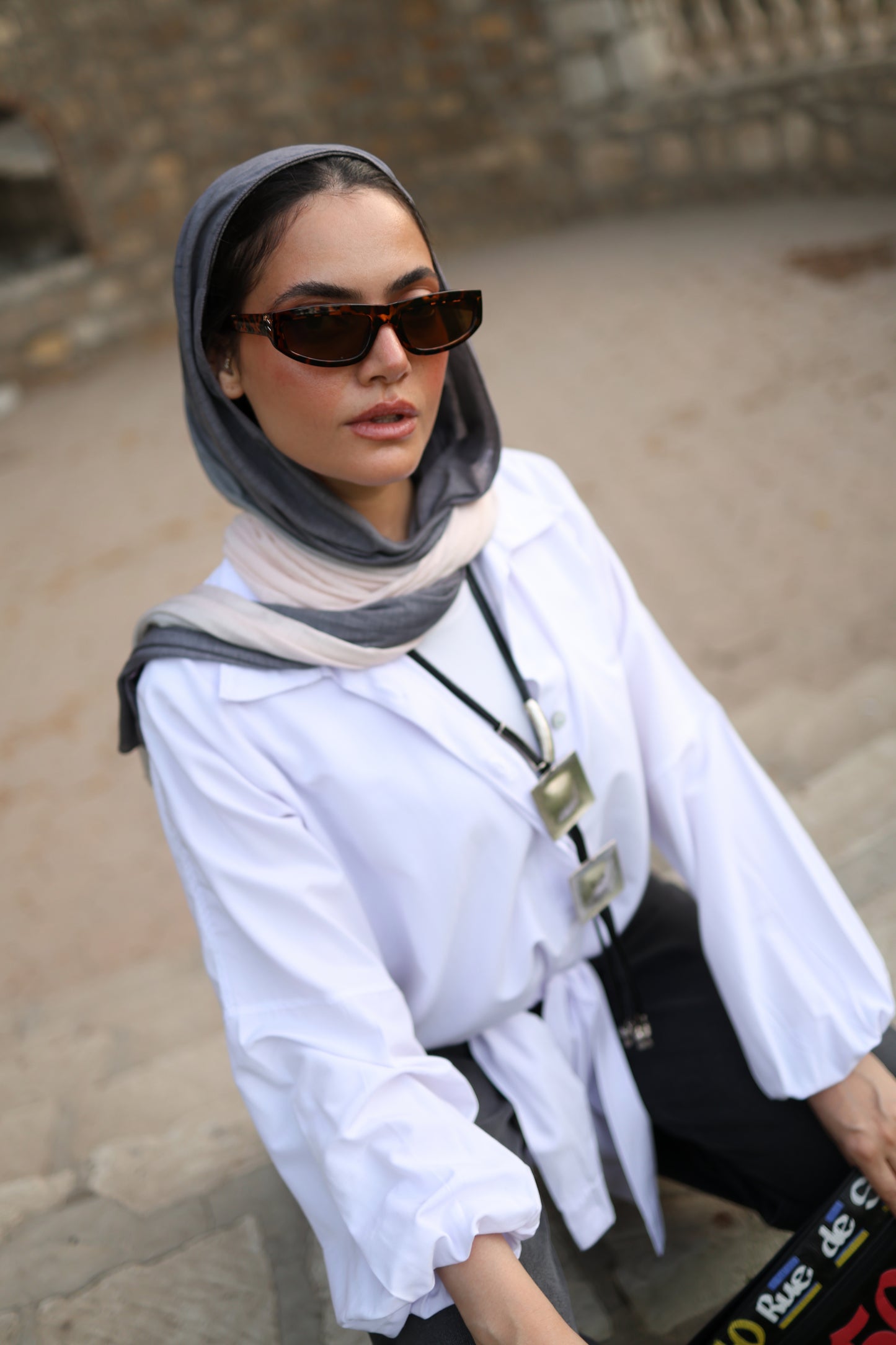 Puffy Sleeves Shirt in White