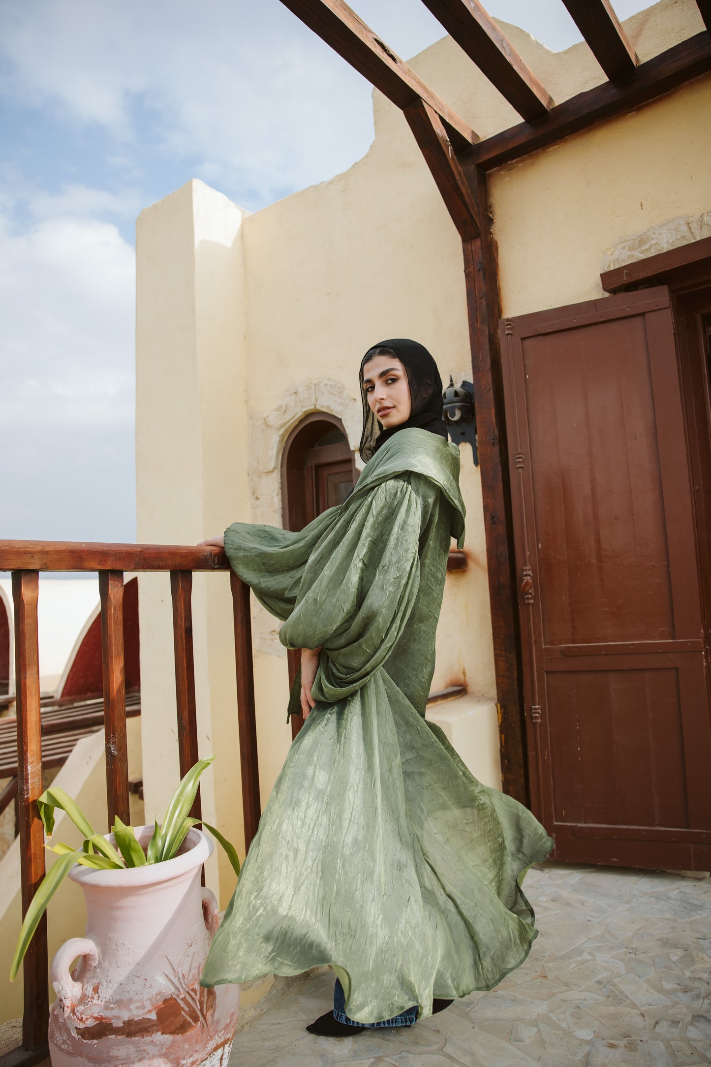 Rawan kimono in Olive