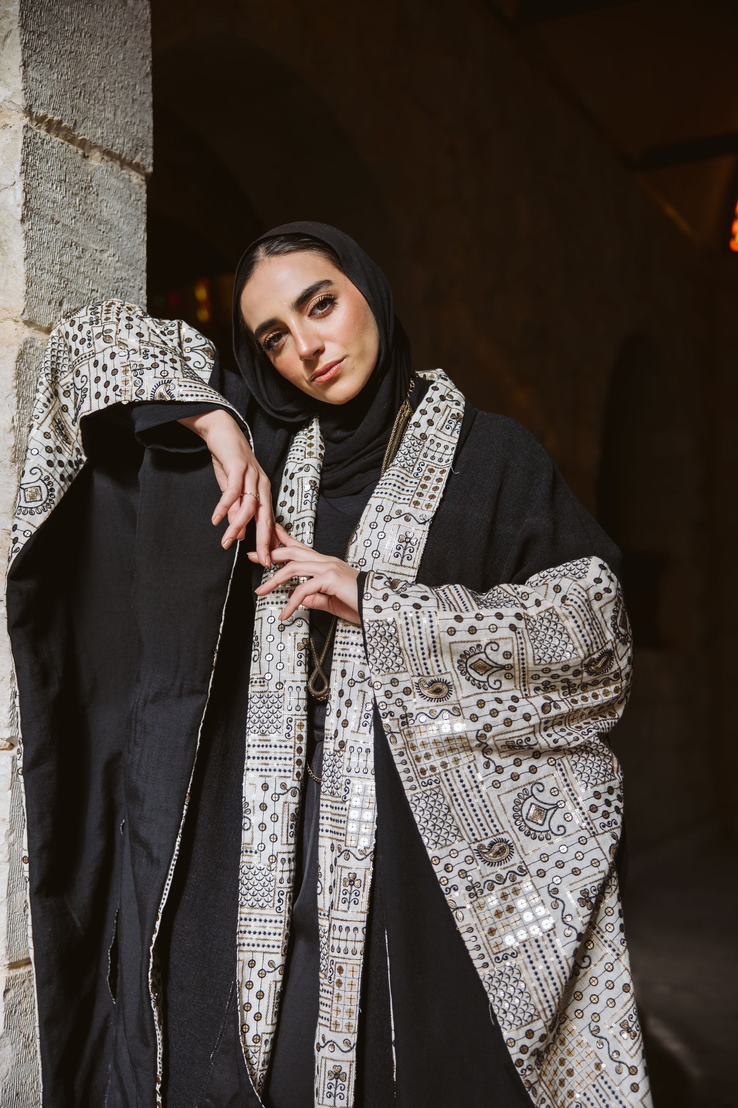 Zumuruda Kaftan in Beige