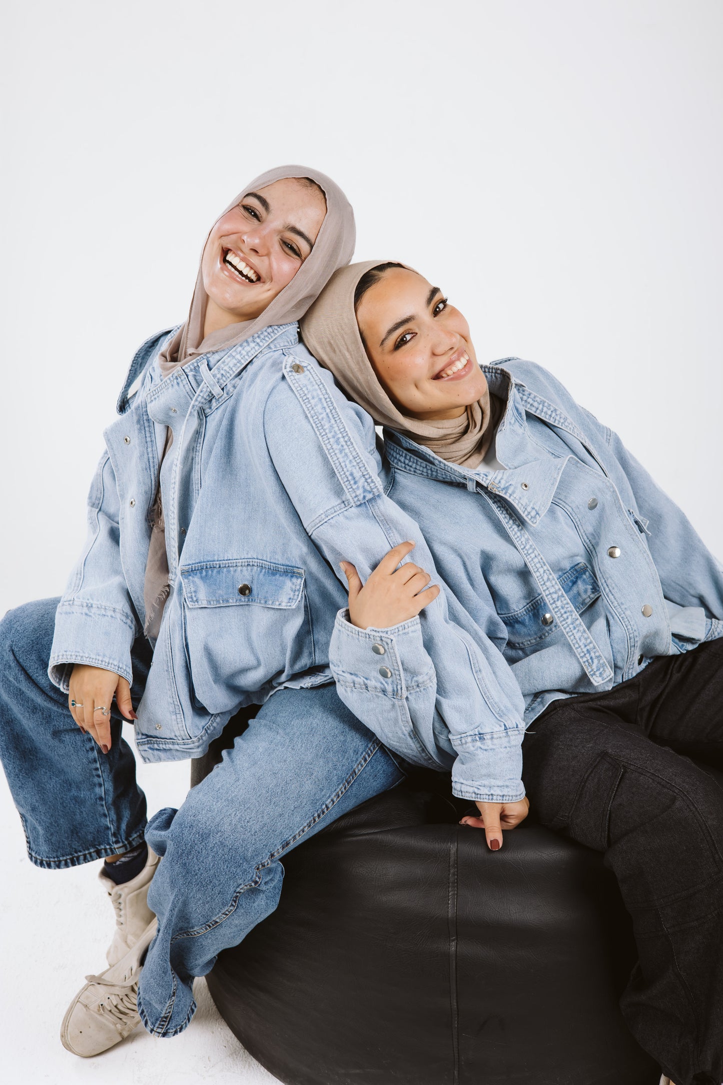 Pockets Denim High Low Jacket