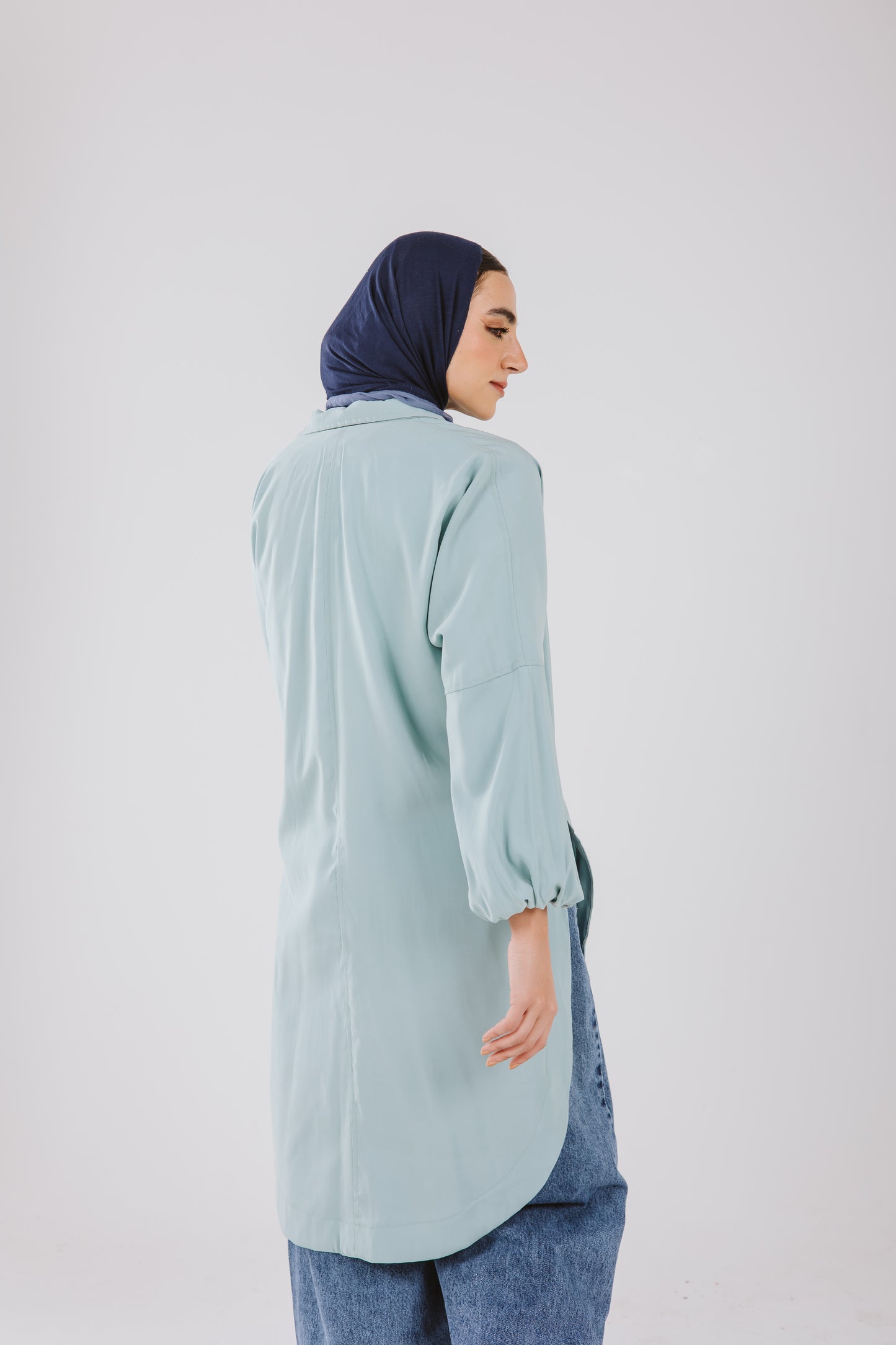Puffy Sleeves Shirt in in Mint