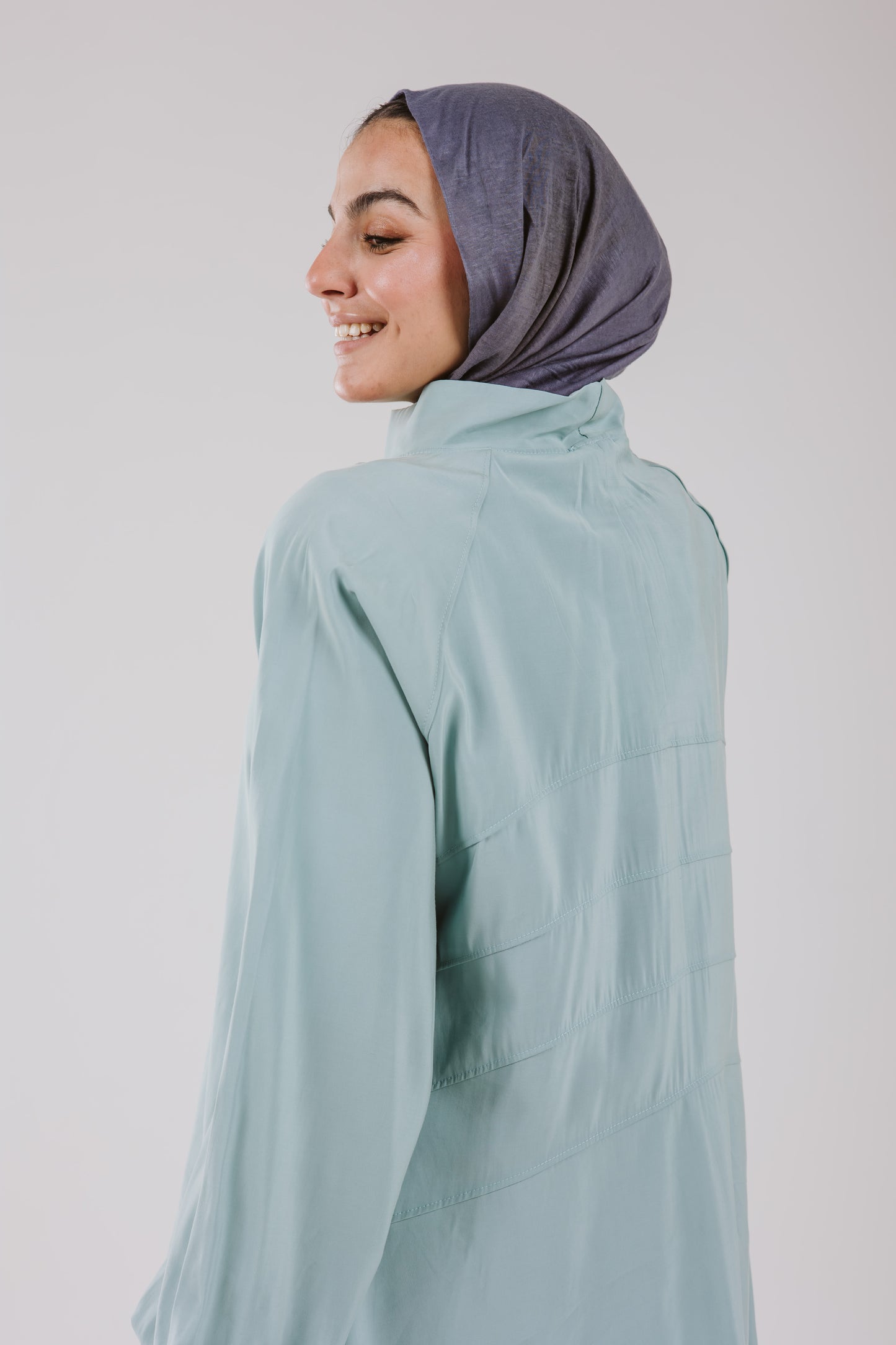 Puffy Sleeves Back Stripes Top in Mint