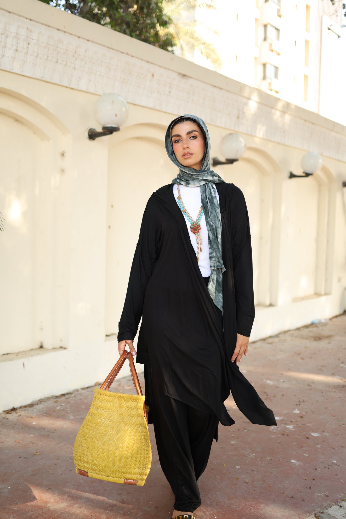 Asymmetrical Wrap Set in Navy Blue