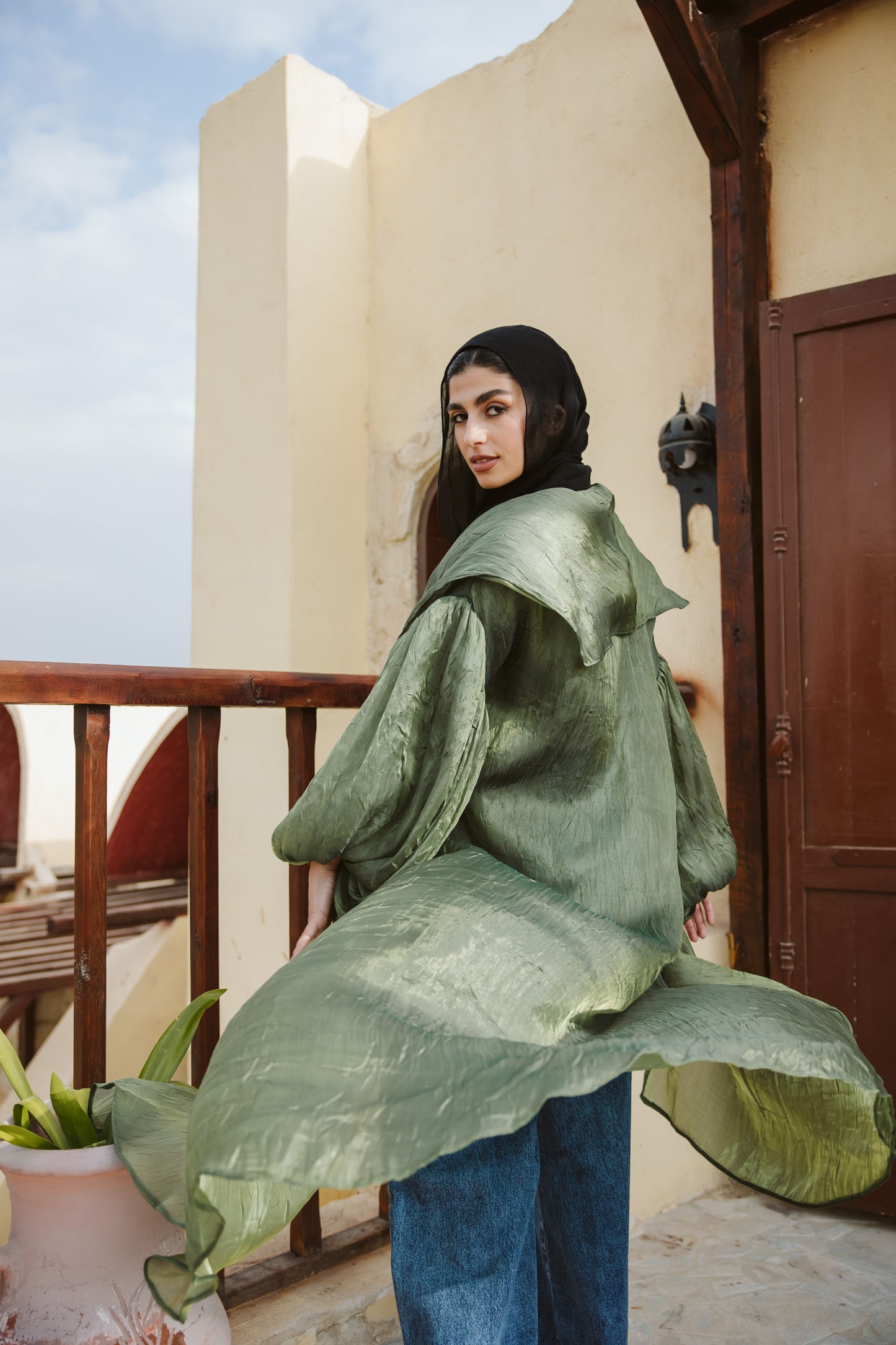 Rawan kimono in Olive