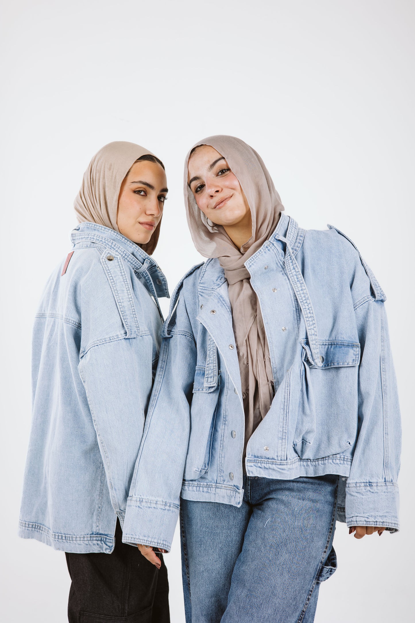 Pockets Denim High Low Jacket