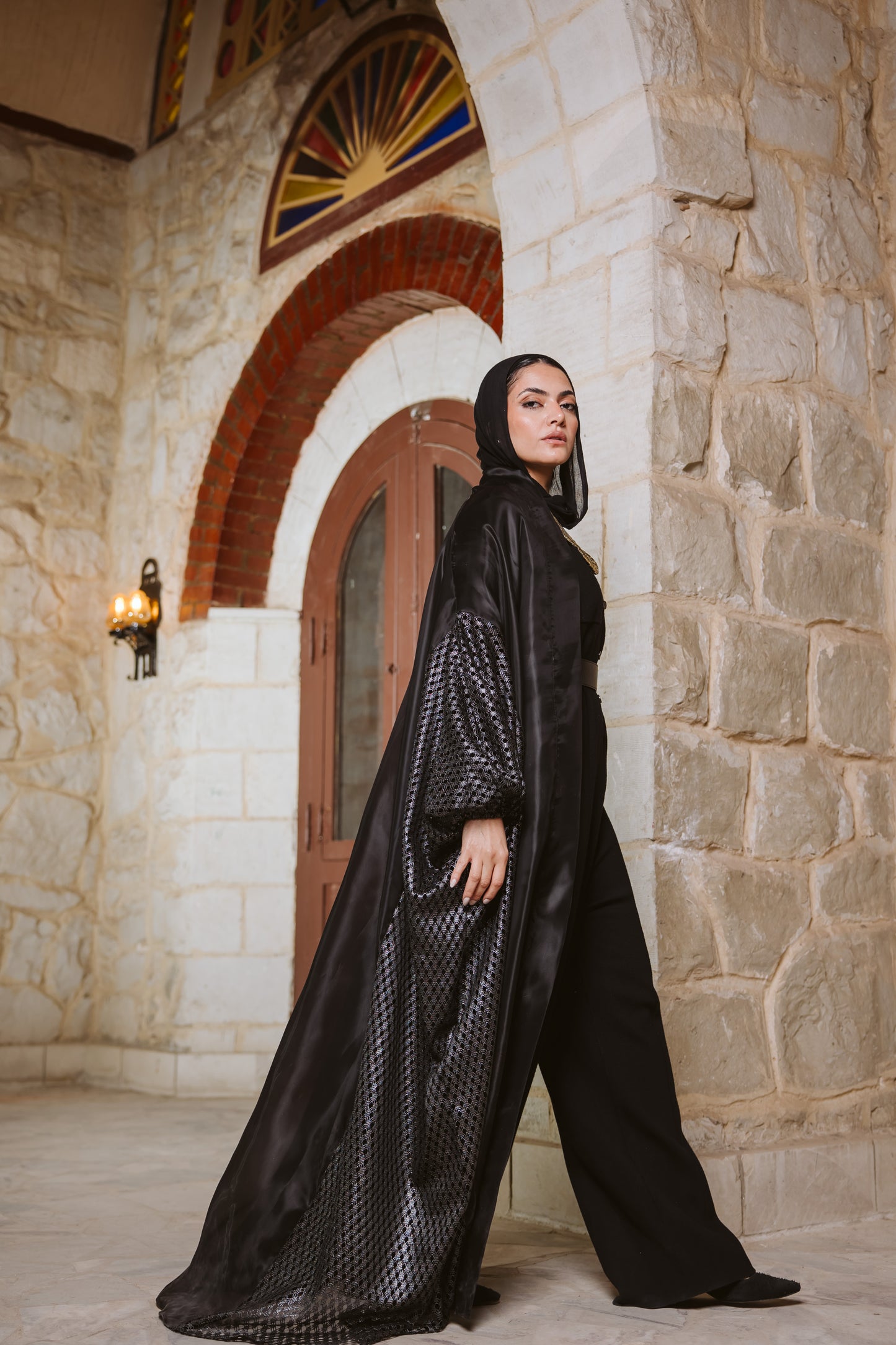 Qasr Kaftan in Black