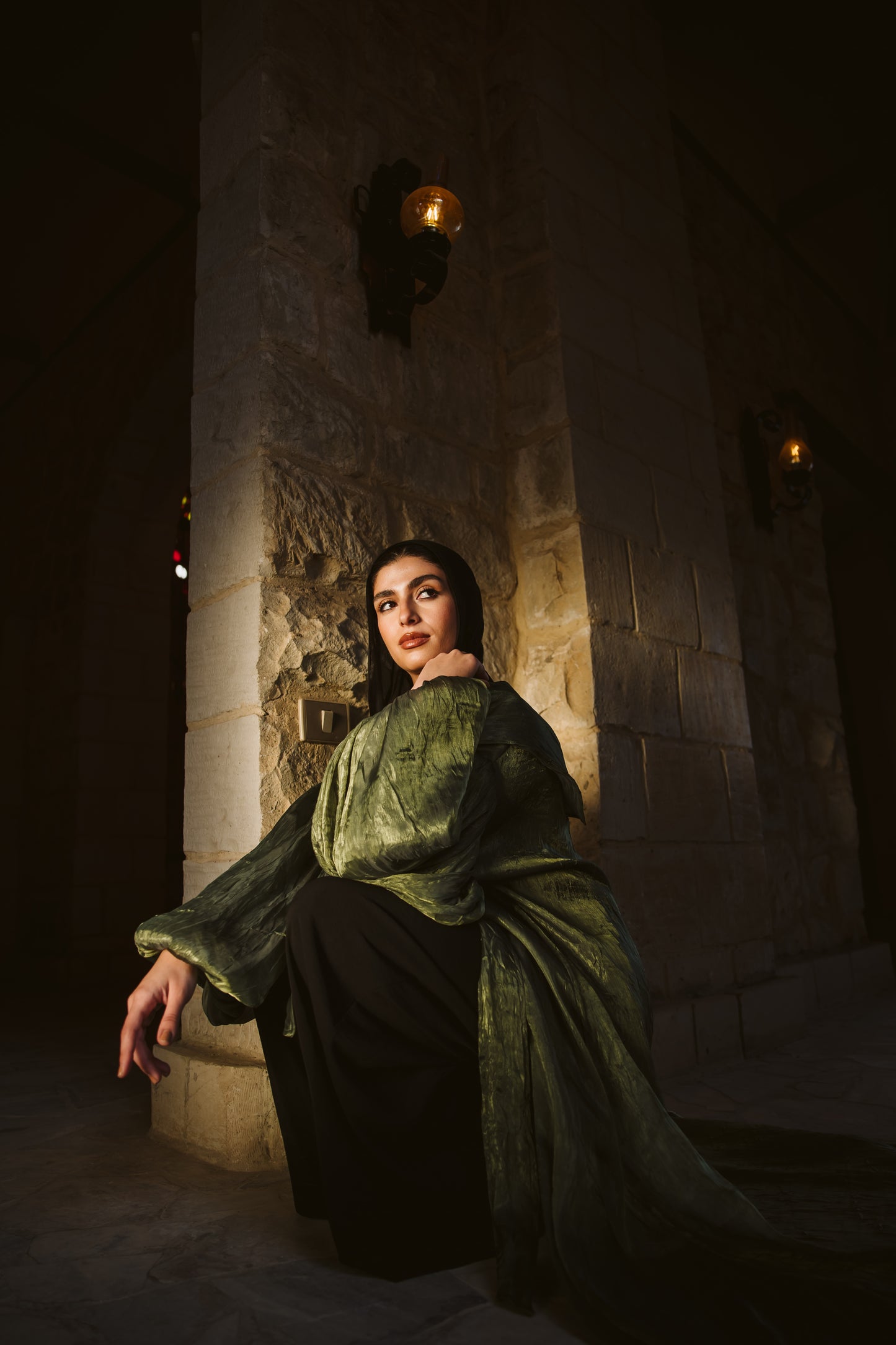 Rawan kimono in Olive