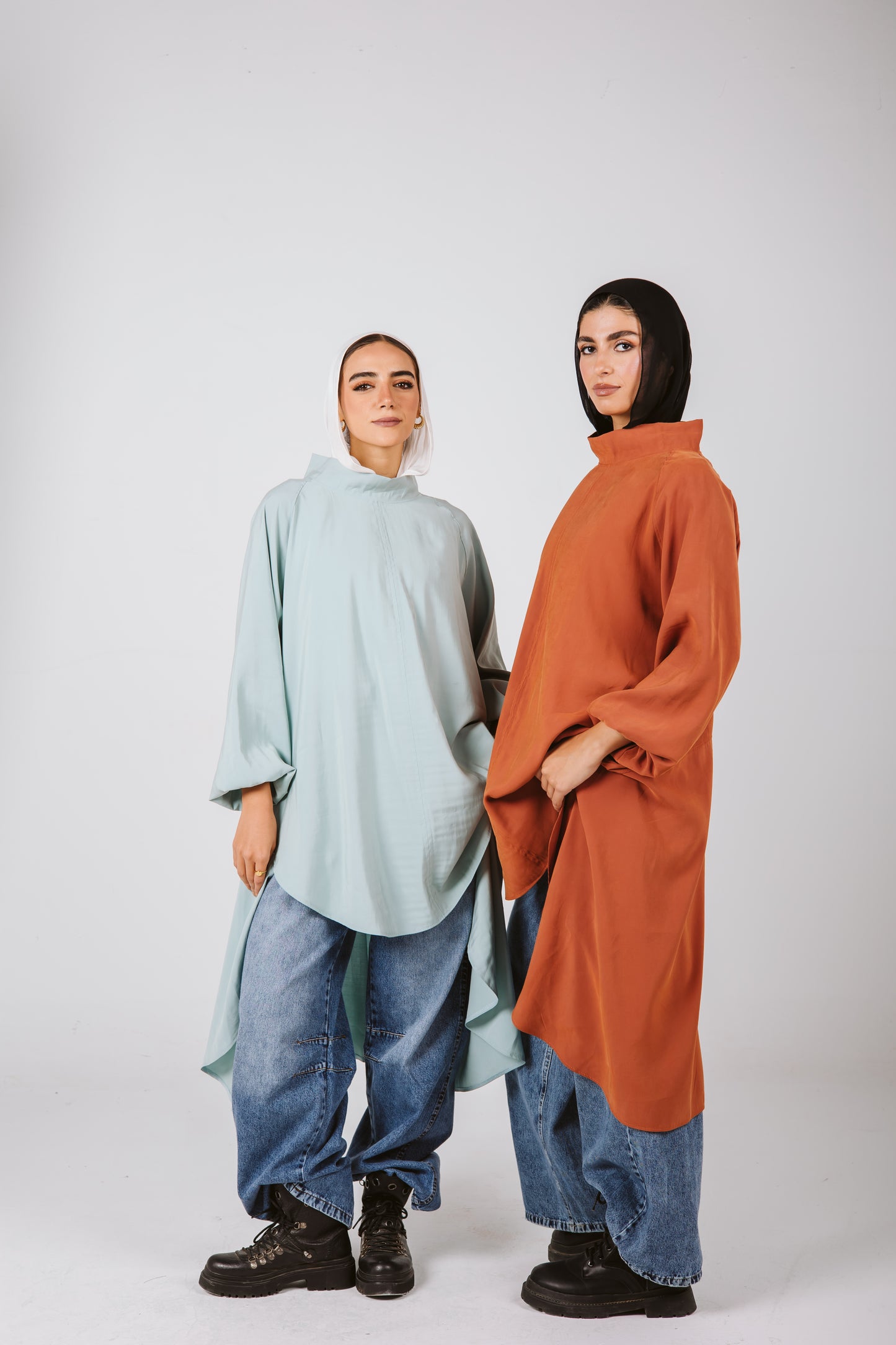 Asymmetrical Back Stripes Top in Brick