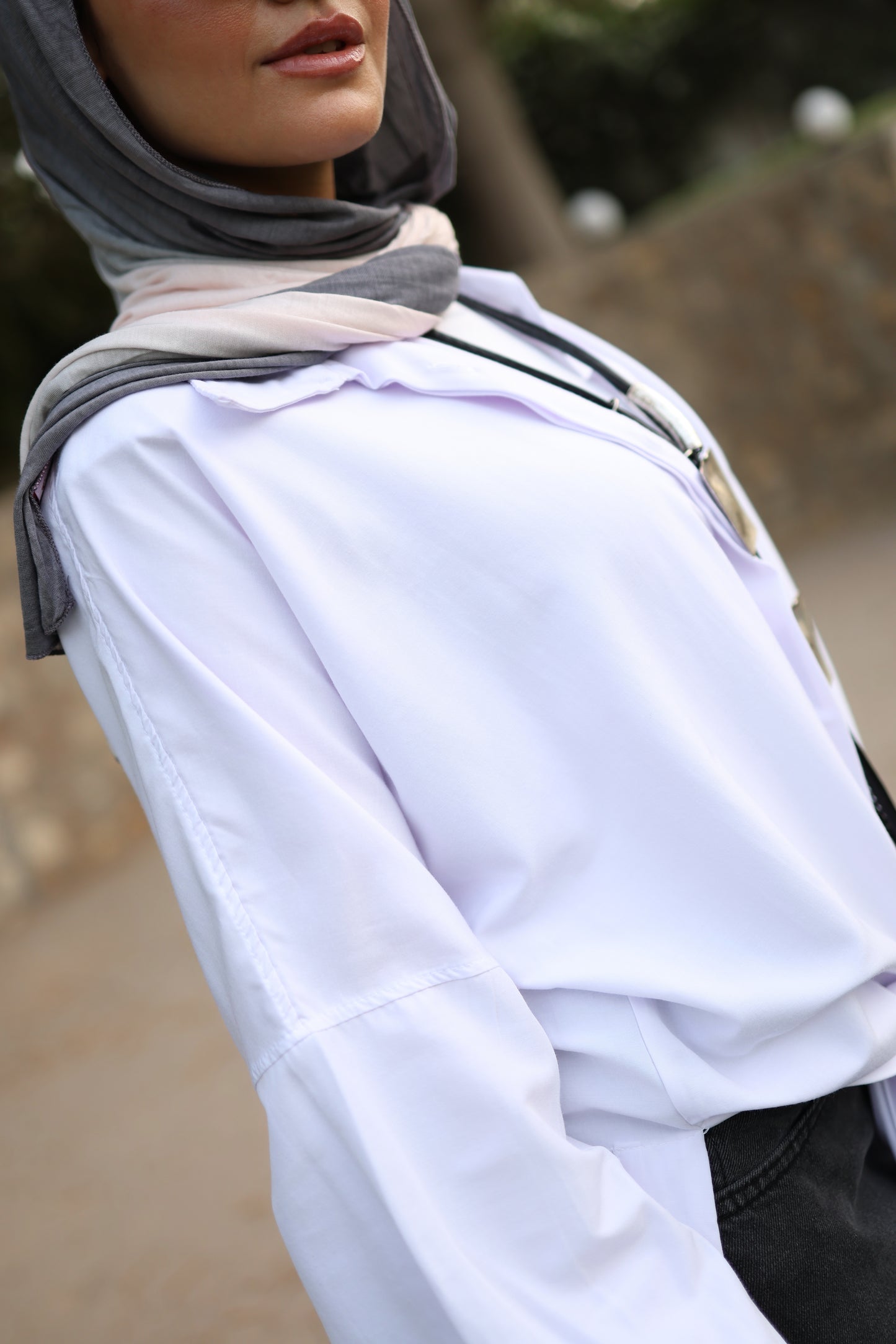 Puffy Sleeves Shirt in White