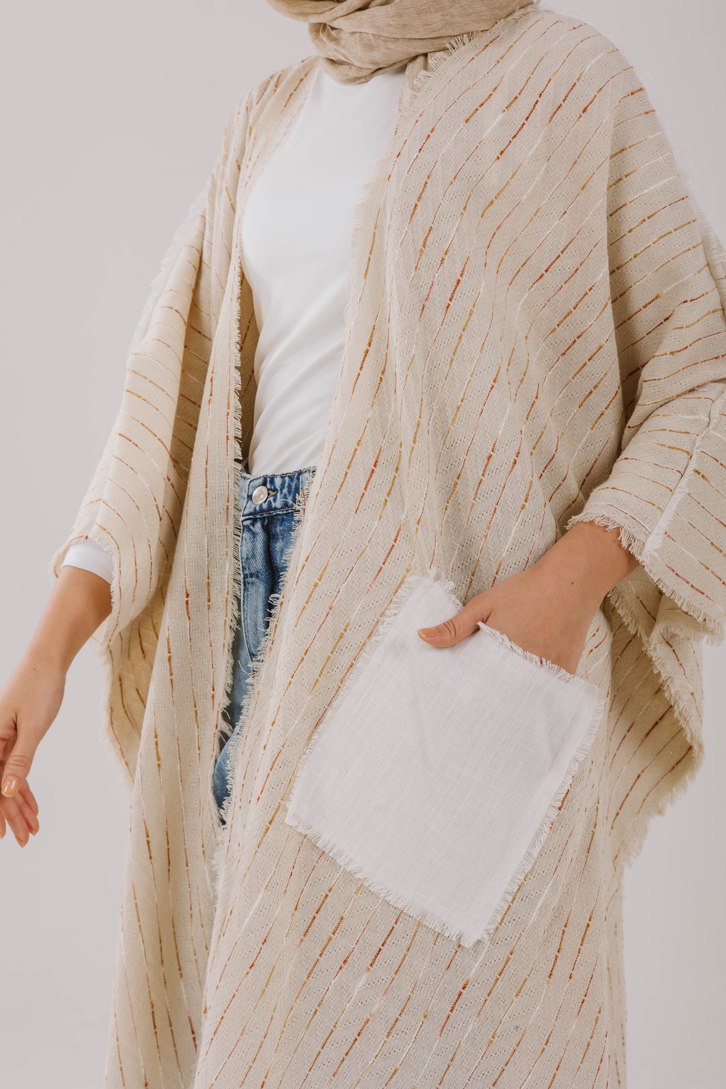 Batwing Linen Cardigan