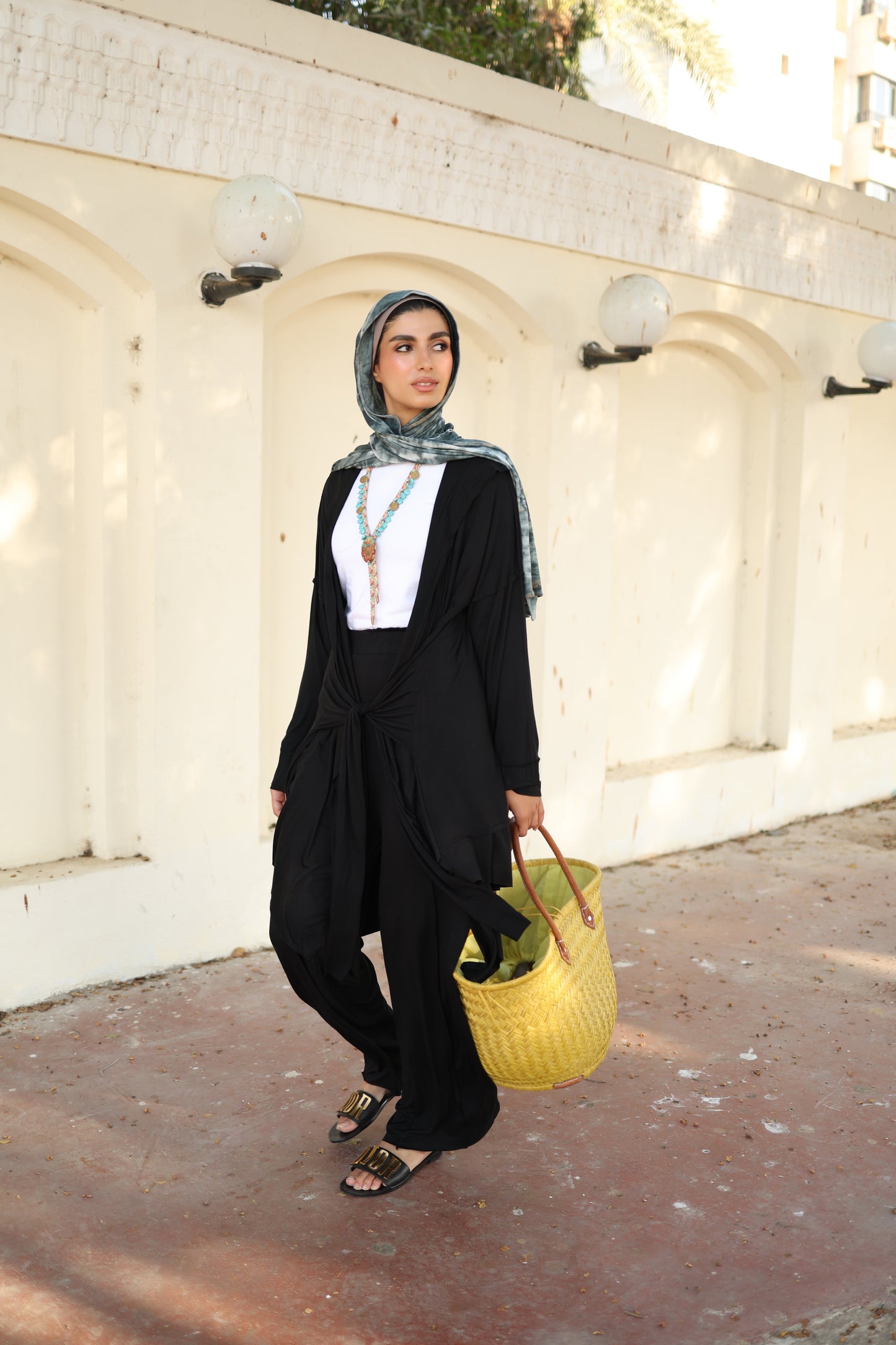 Asymmetrical Wrap Set in Black