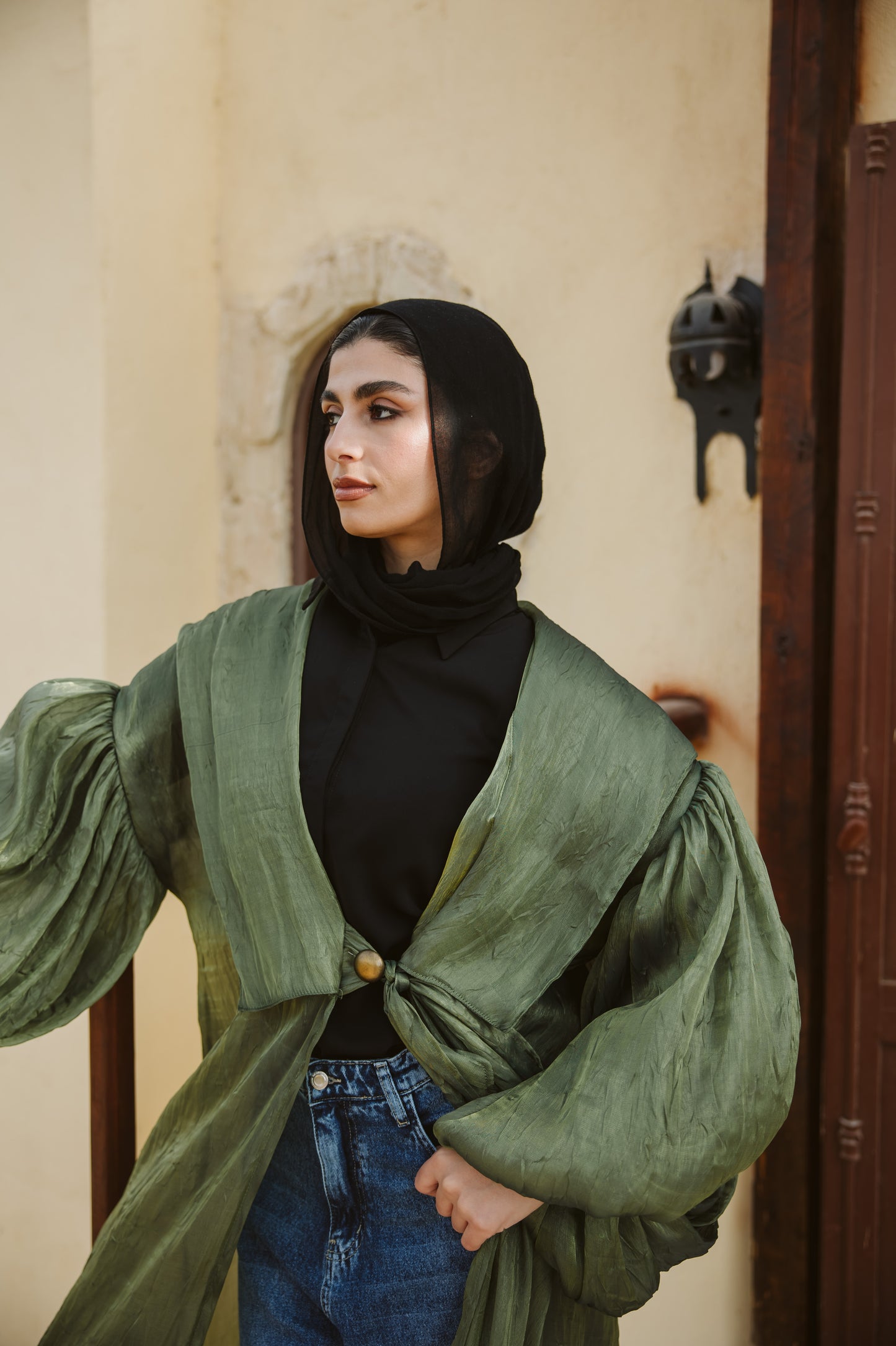 Rawan kimono in Olive