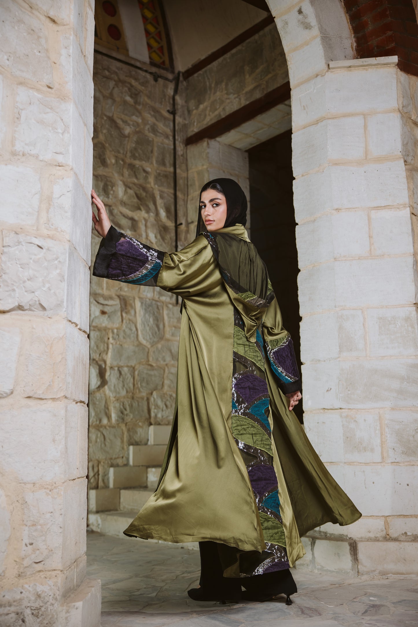 Karam Kaftan in Olive