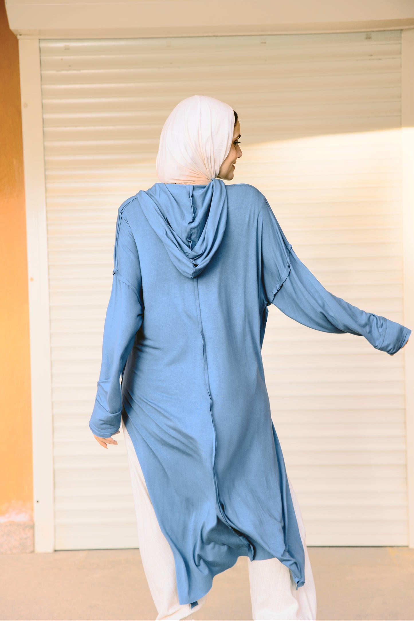 Multiway Hoodie Top in Blue