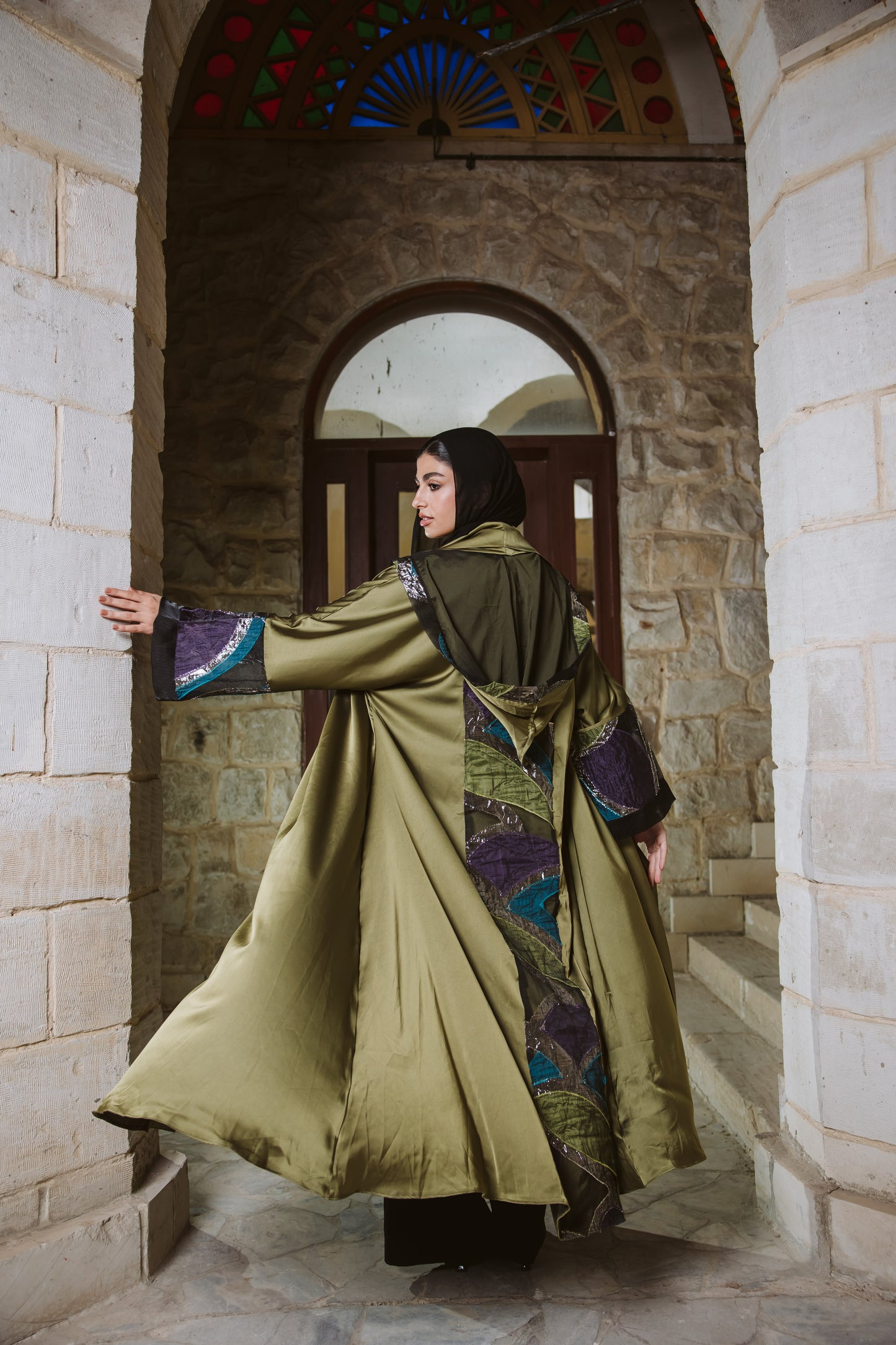 Karam Kaftan in Olive