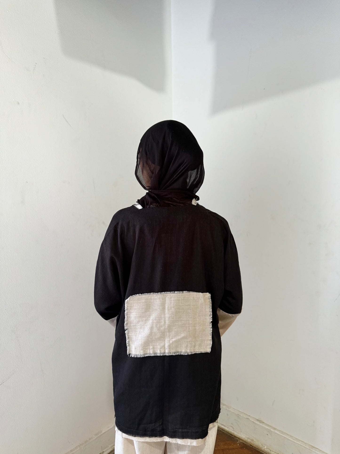 Multiway Linen Top in Black