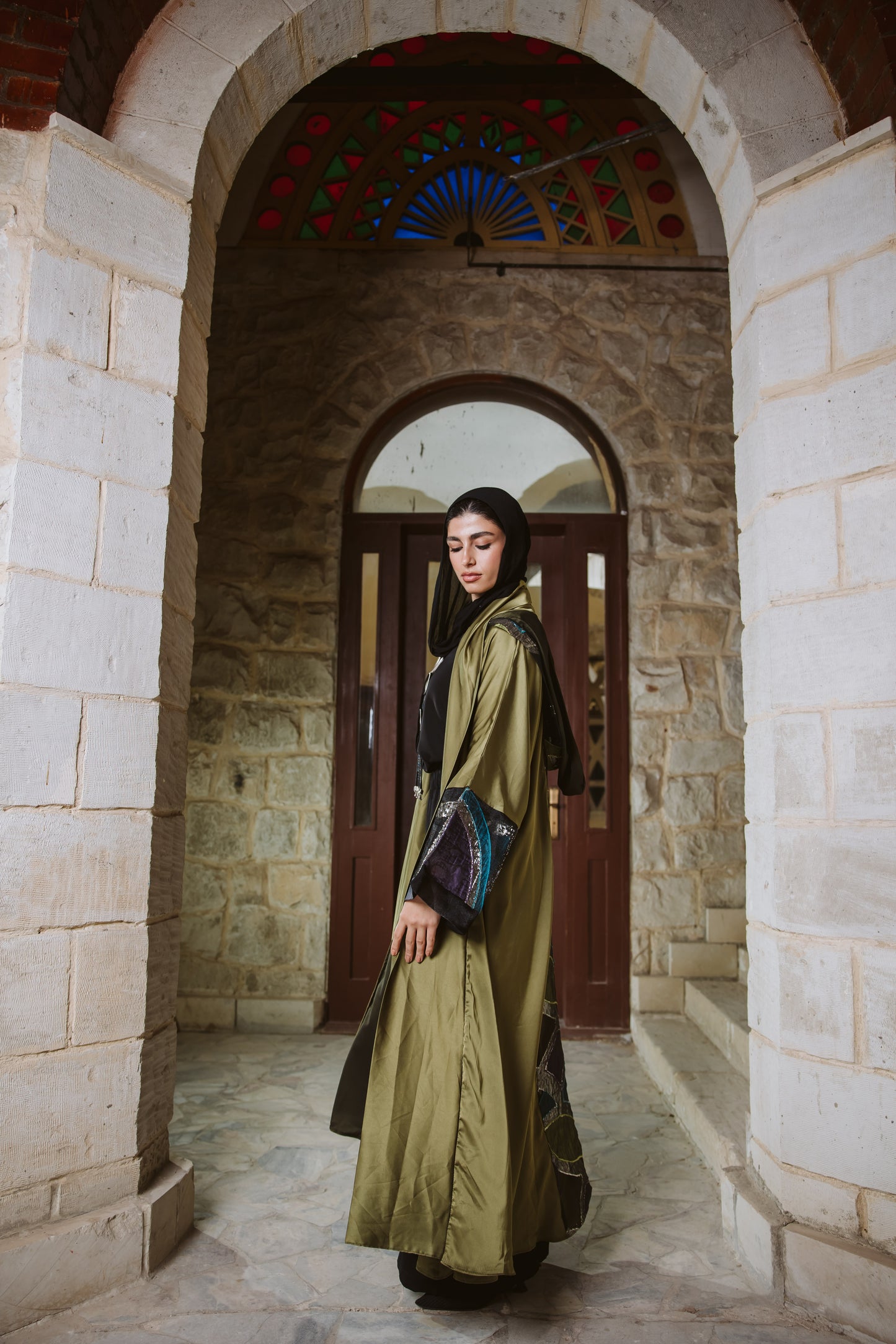 Karam Kaftan in Olive