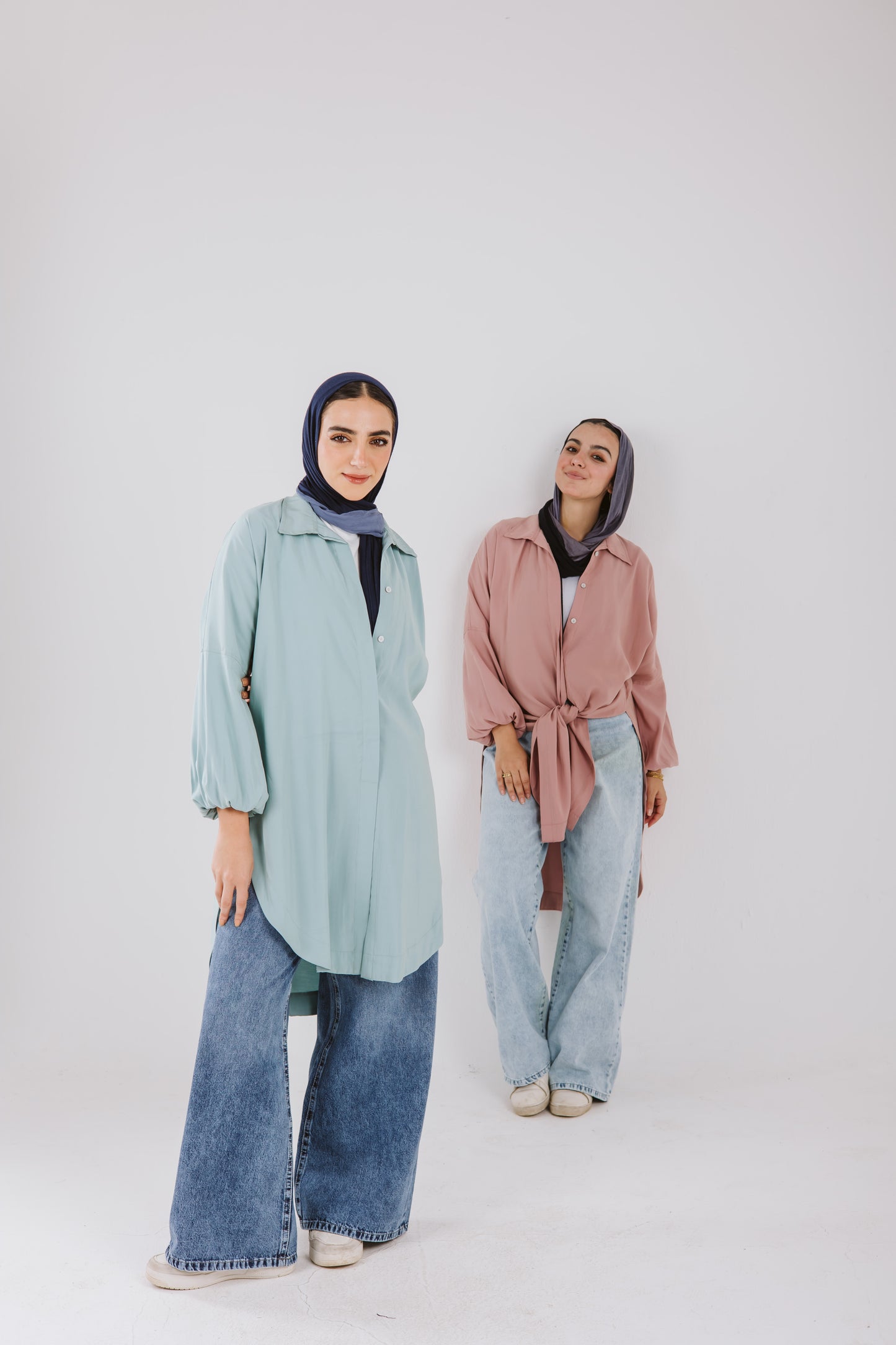 Puffy Sleeves Shirt in in Mint
