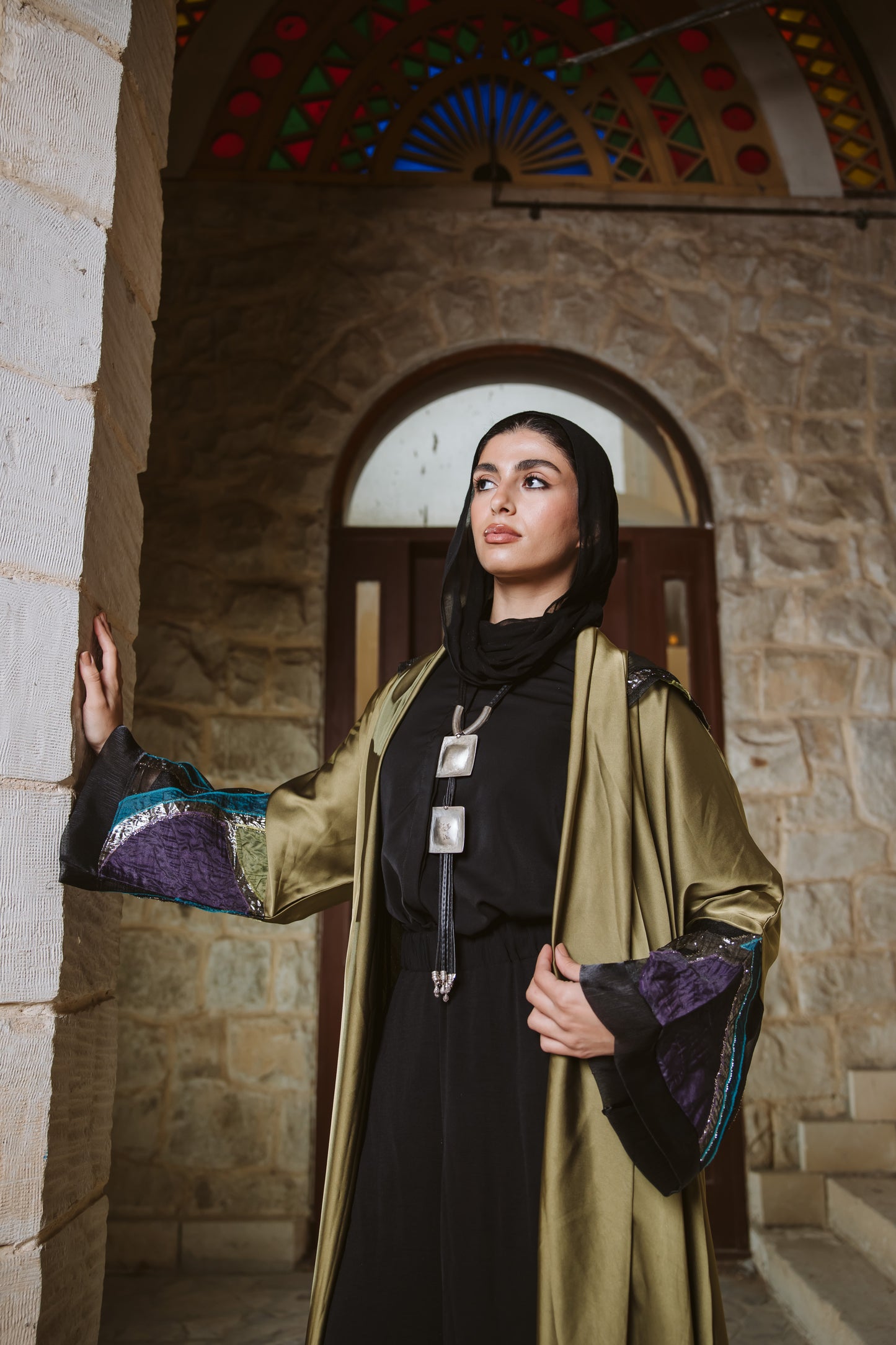 Karam Kaftan in Olive