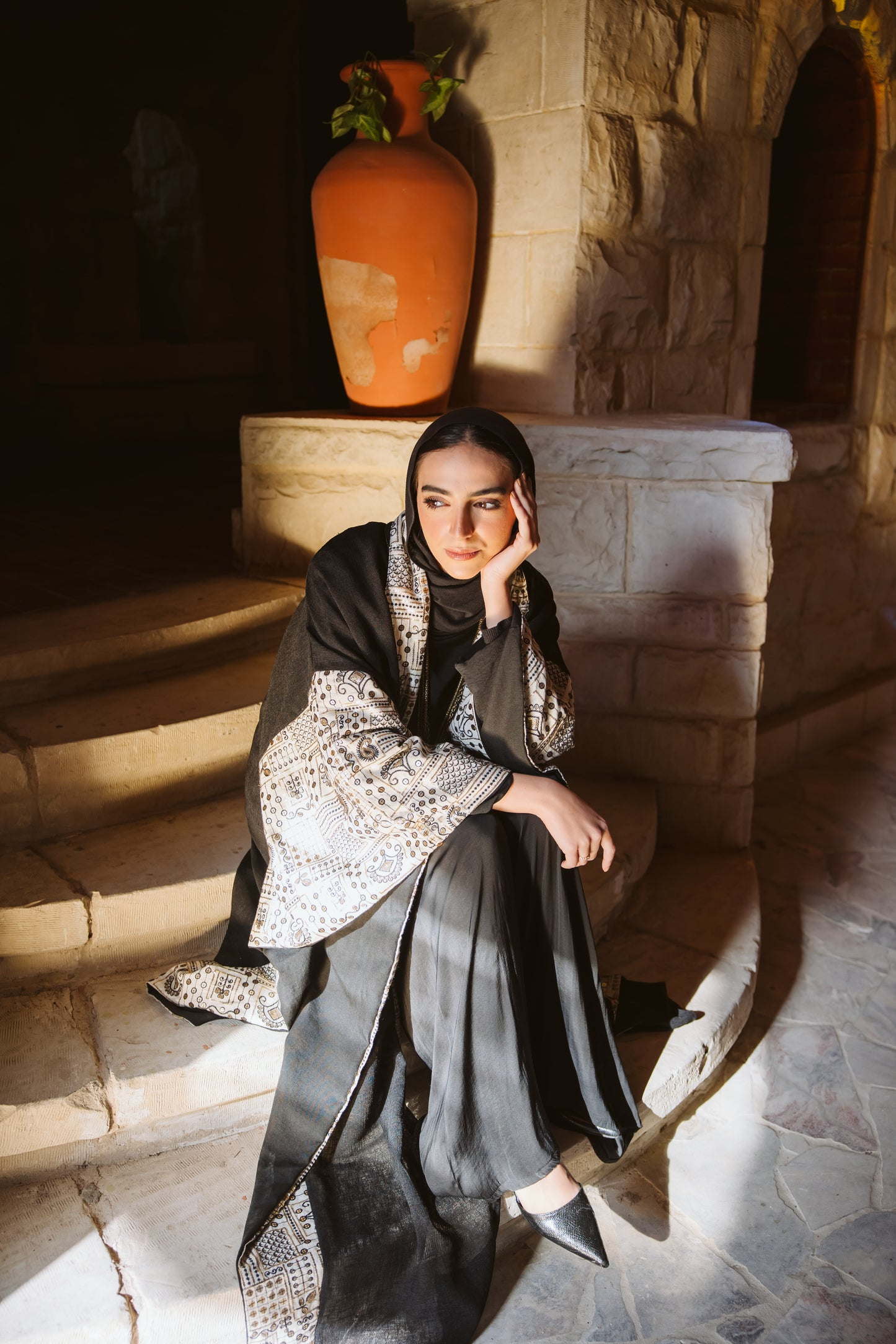 Zumuruda Kaftan in Beige