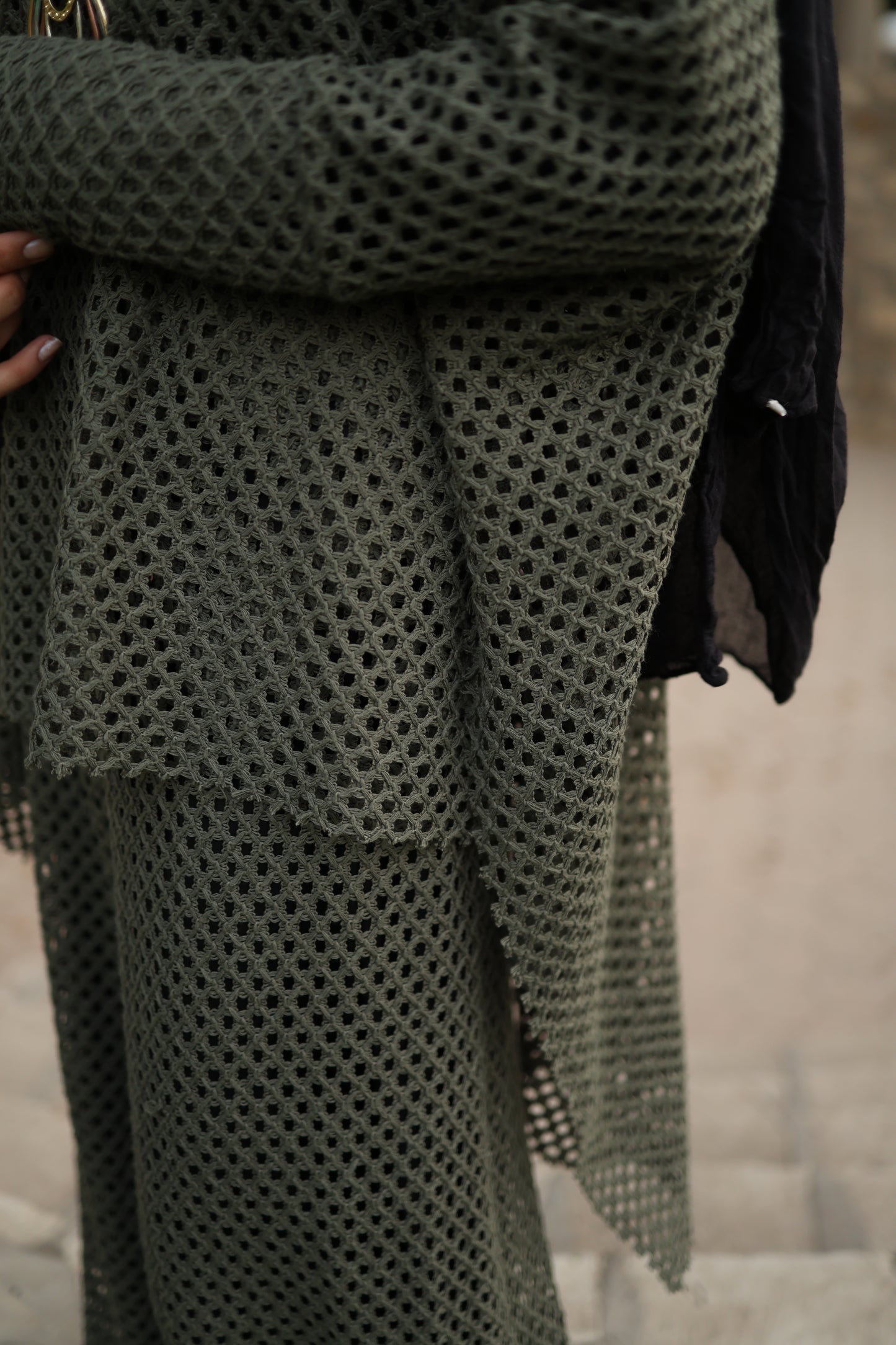 Knittned Set in Olive